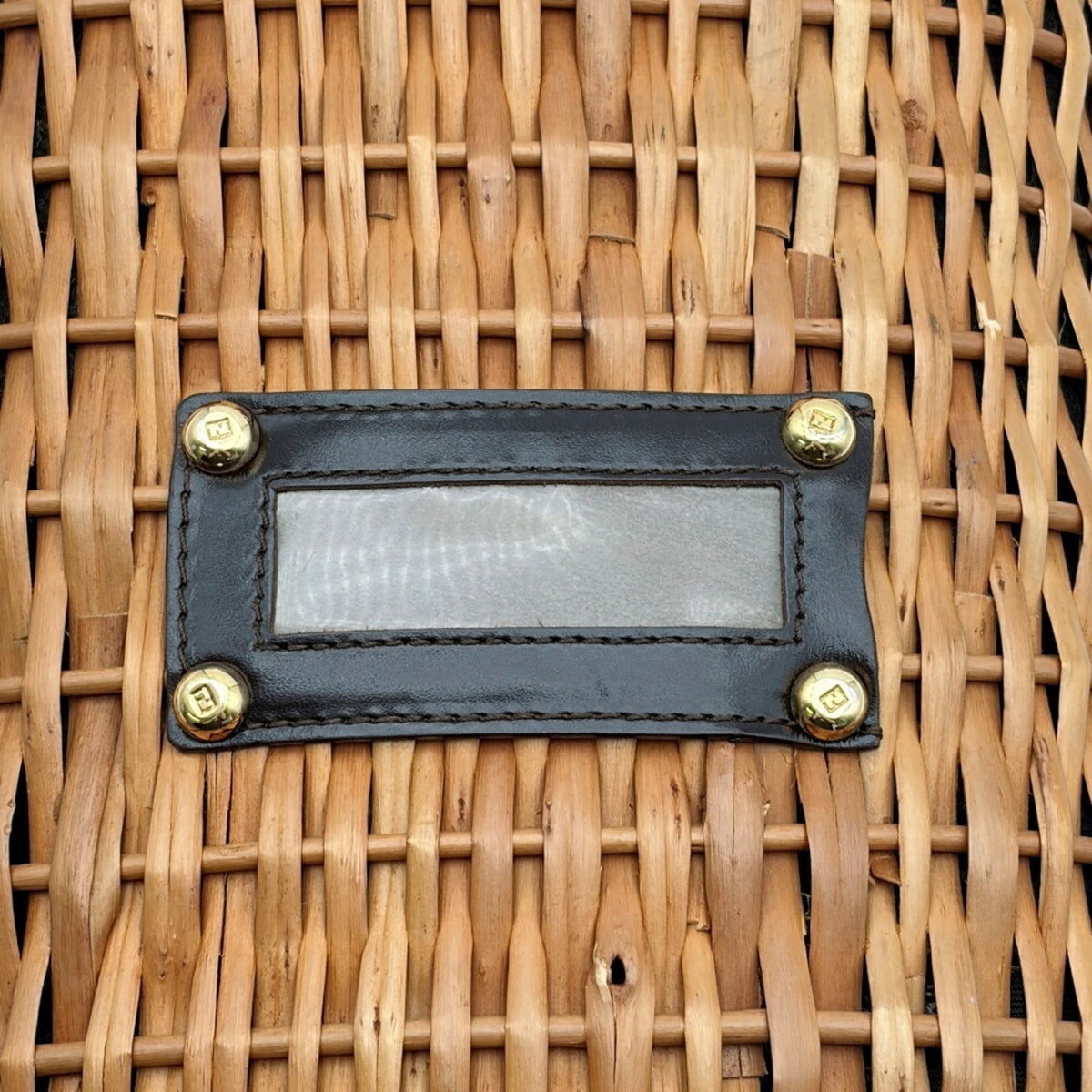 Fendi Brown Dark Brown Wisteria Vine Leather Basket (Pre-Owned)