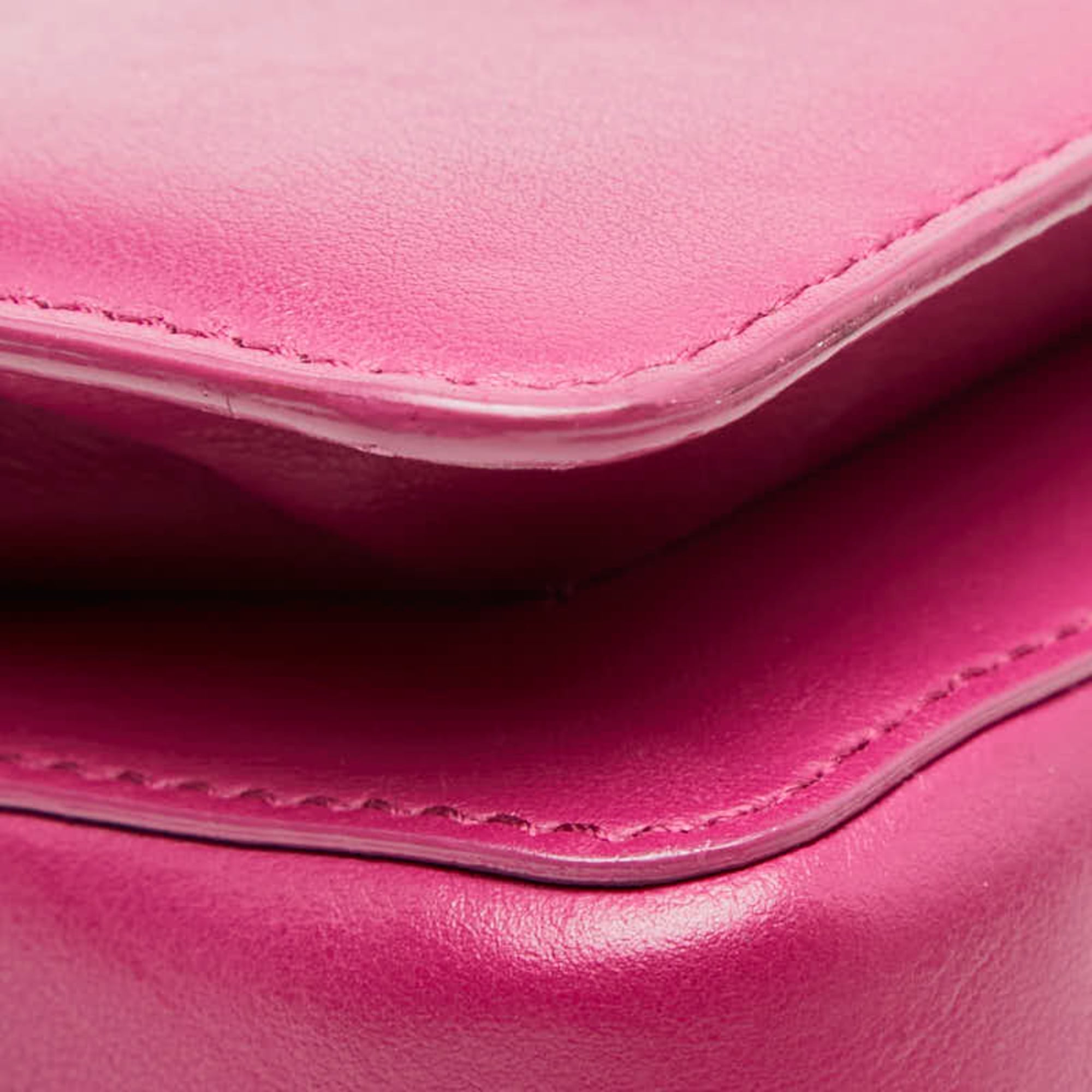 Bvlgari Pink Purple Leather Handbag Shoulder Bag (Pre-Owned)