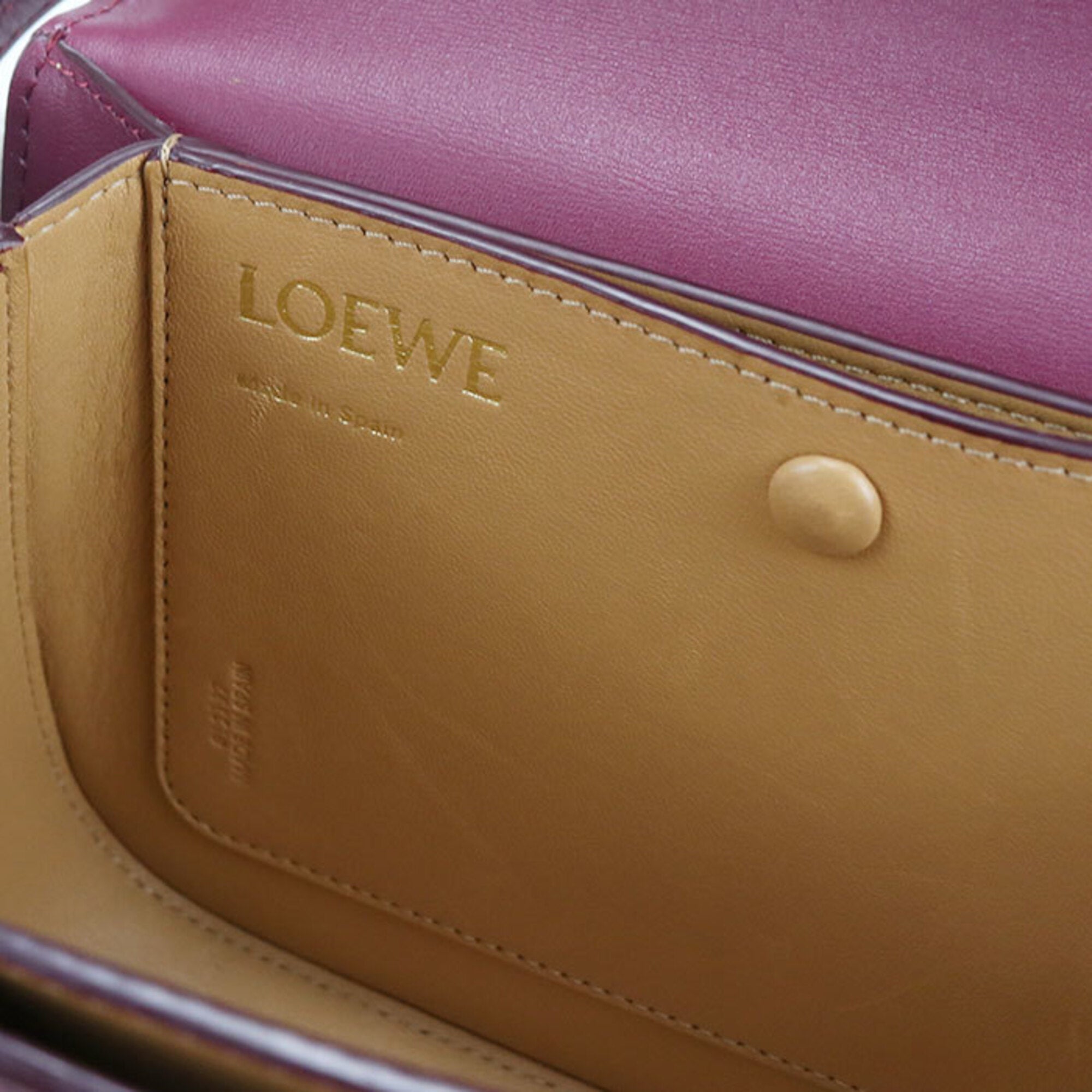 Loewe Purple Leather Shoulder Bag (Pre-Owned)