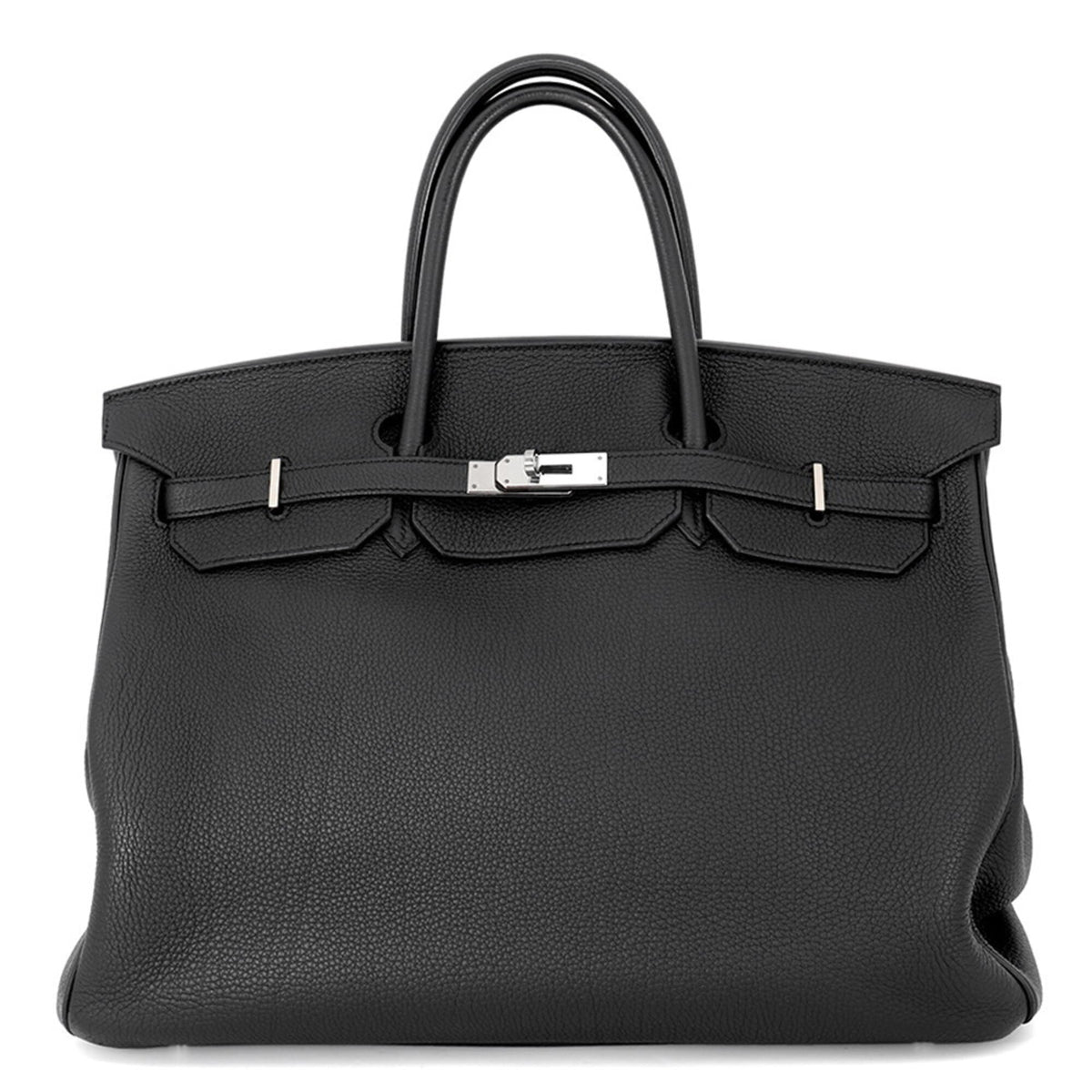Hermes Black Togo Leather Handbag (Pre-Owned)