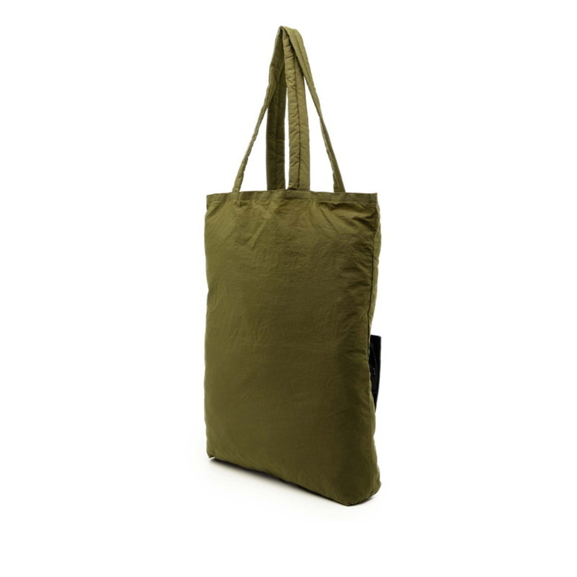 Bottega Veneta Black Khaki Leather Nylon Eco-Bag Tote Bag (Pre-Owned)