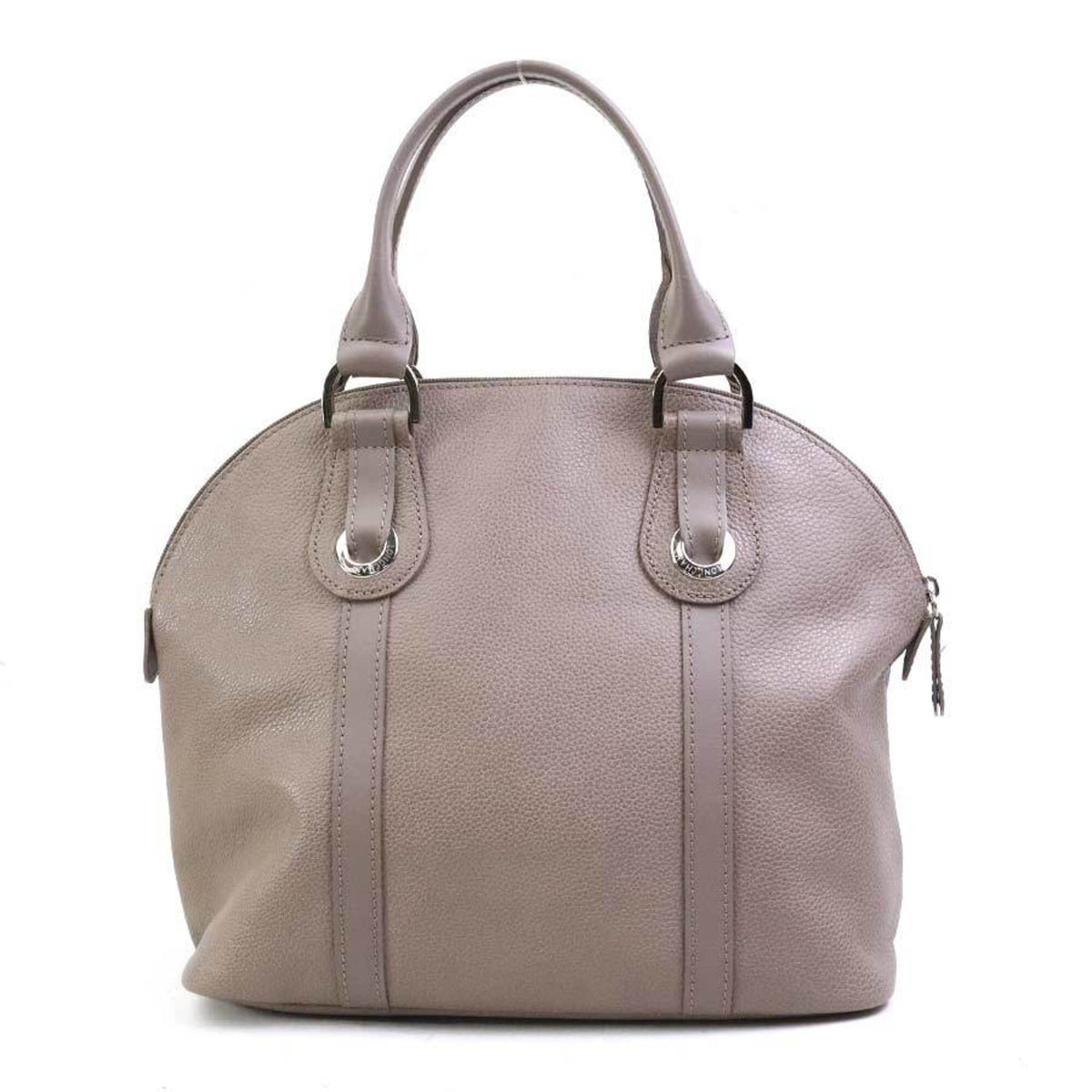 Longchamp Grayish Leather Handbag (Pre-Owned)