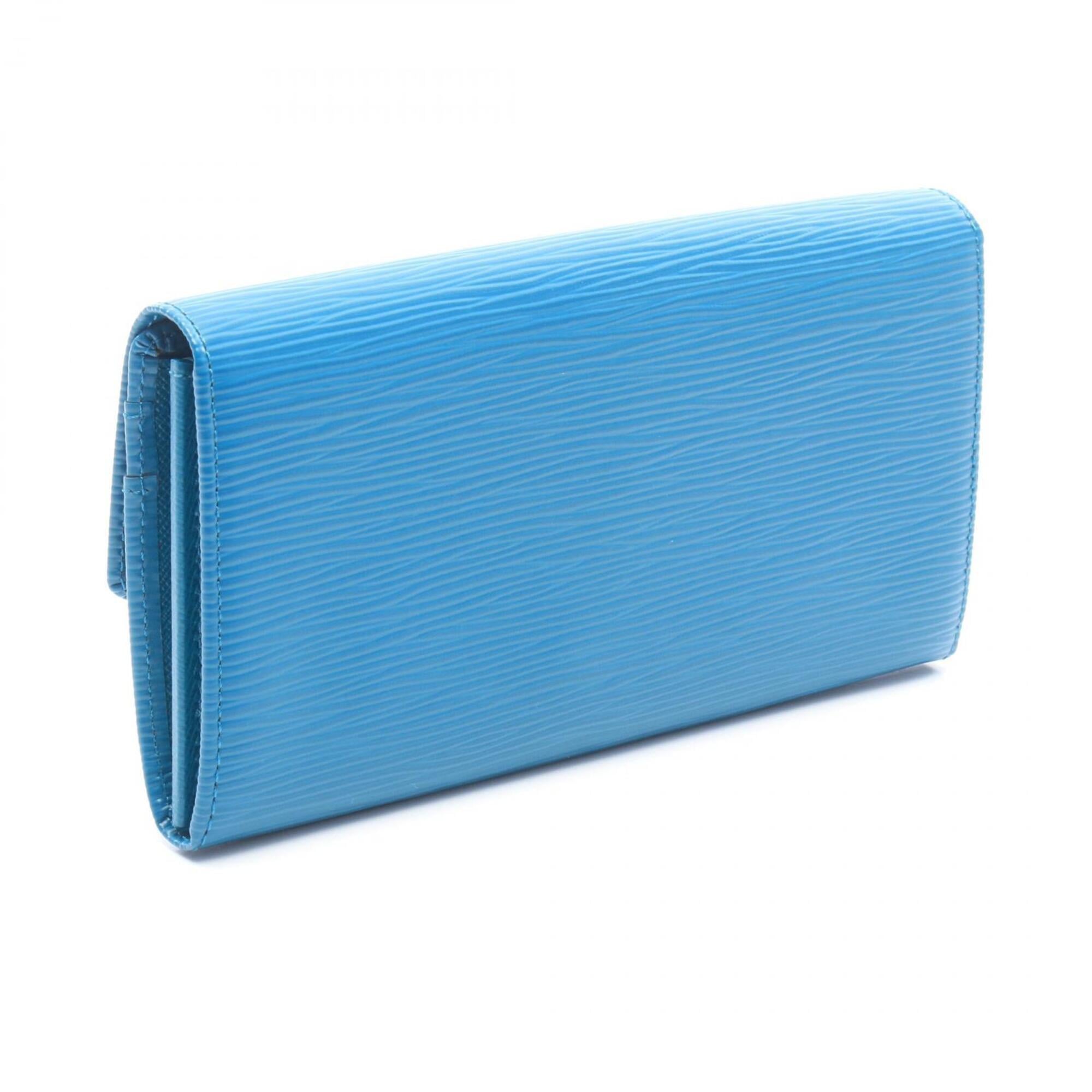 Louis Vuitton Cyan Green Epi Leather Long Wallet (Bi-Fold) (Pre-Owned)