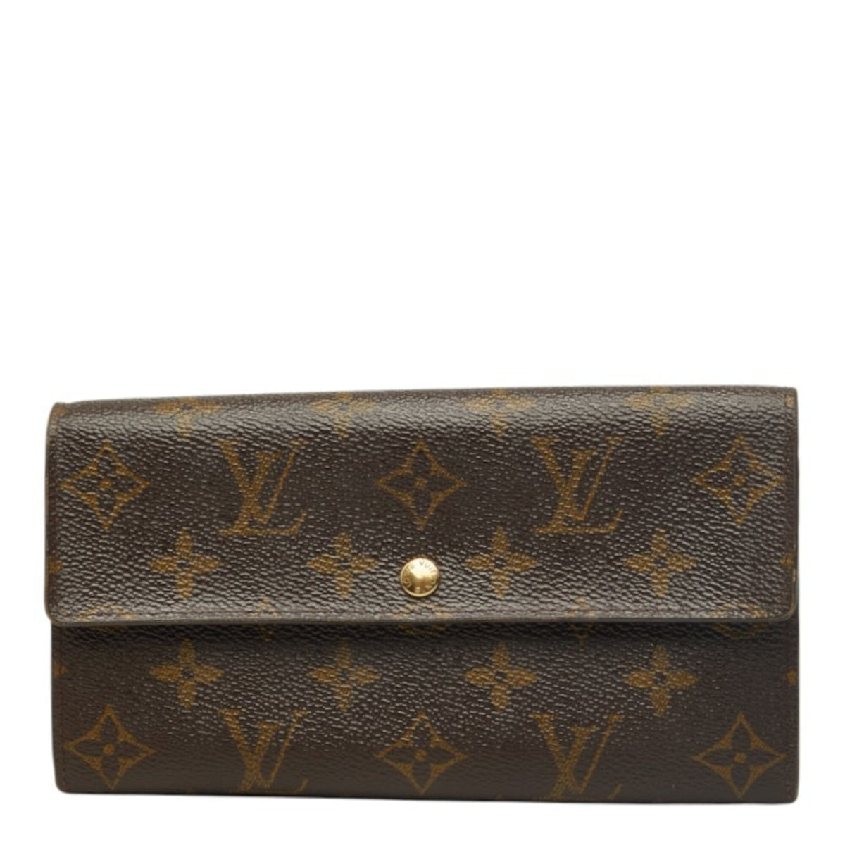Louis Vuitton Brown Pvc Long Wallet (Bi-Fold) (Pre-Owned)