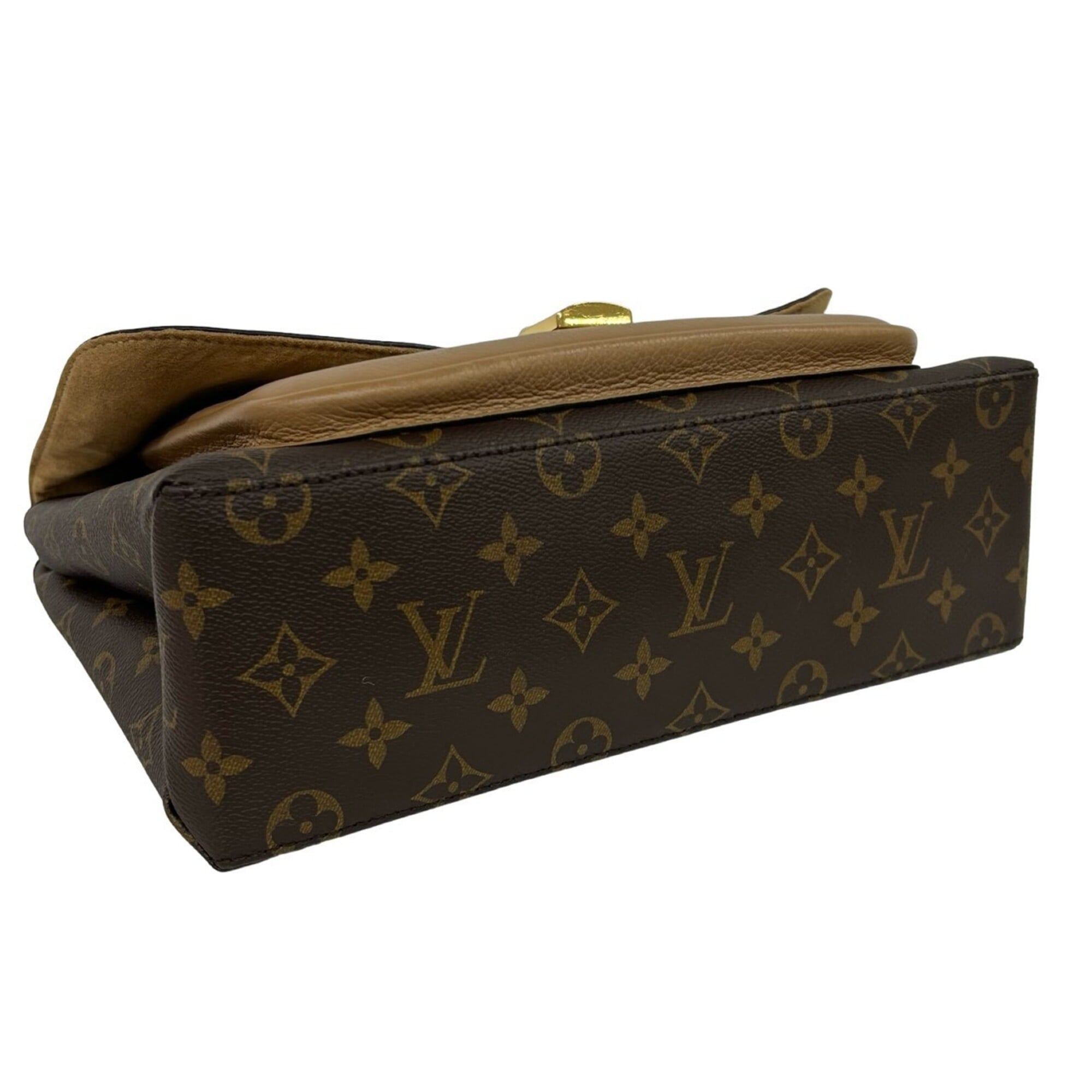 Louis Vuitton Brown Leather Pvc Handbag Shoulder Bag (Pre-Owned)