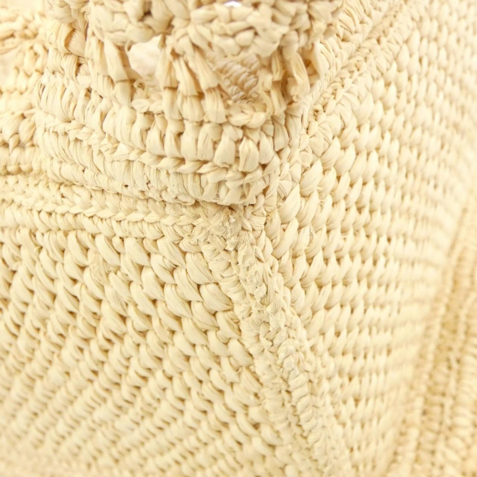 Loewe Beige Raffia Viscose Leather Handbag Tote Bag (Pre-Owned)