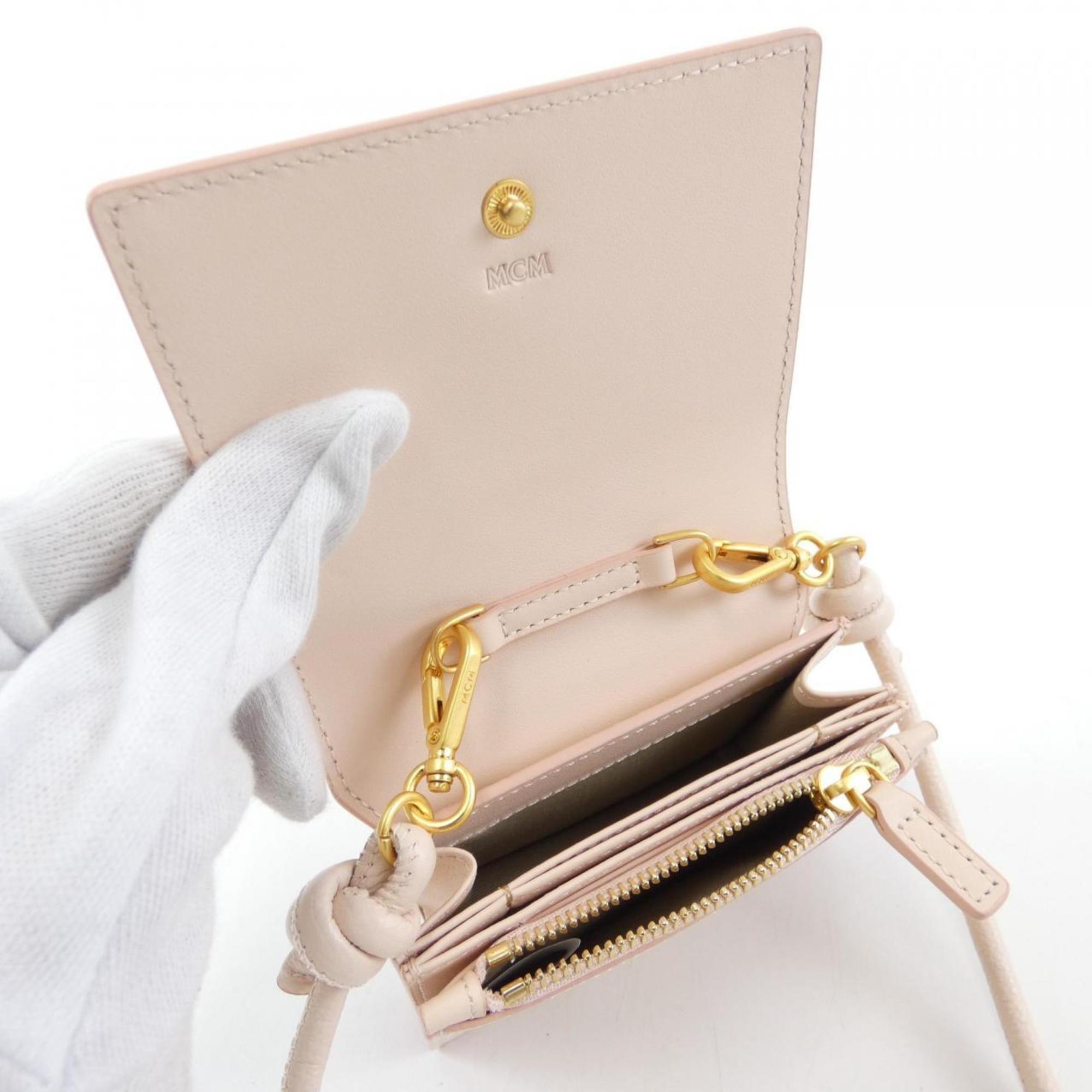 Mcm Pink Chain/Shoulder Wallet (Pre-Owned)