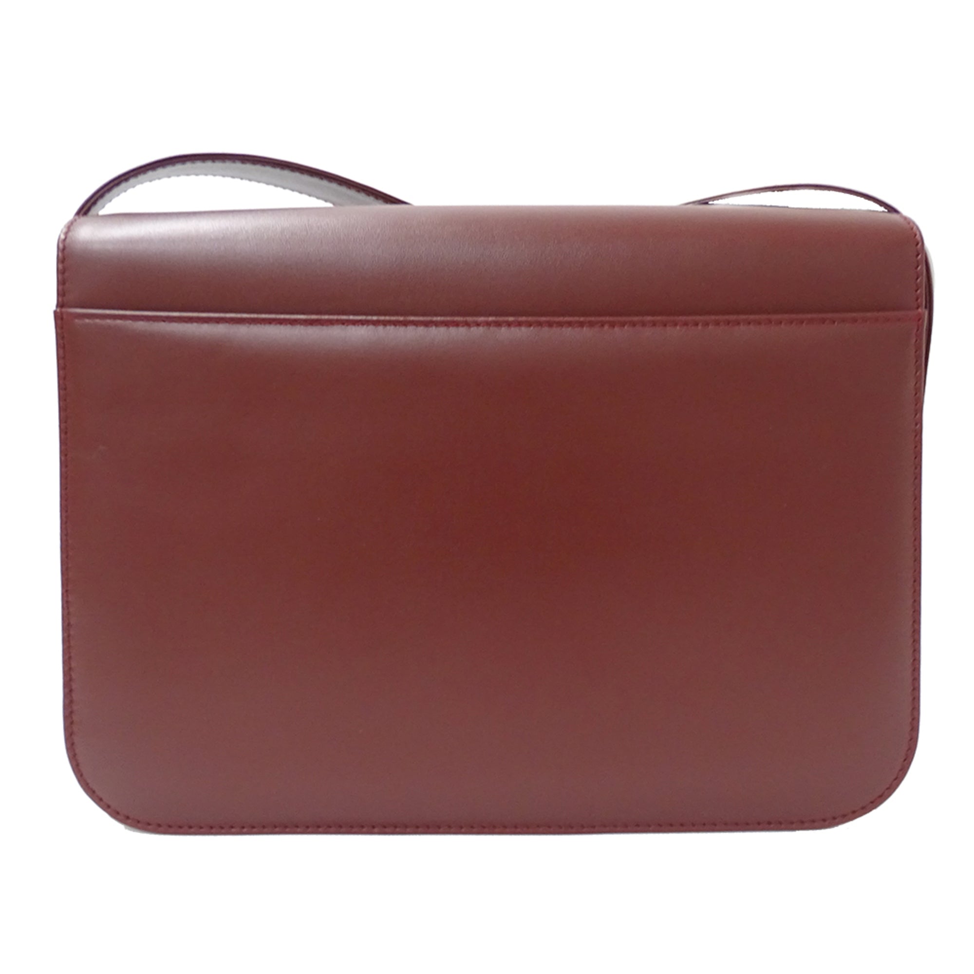 Cartier Must Bordeaux Leather Handbag Shoulder Bag (Pre-Owned)