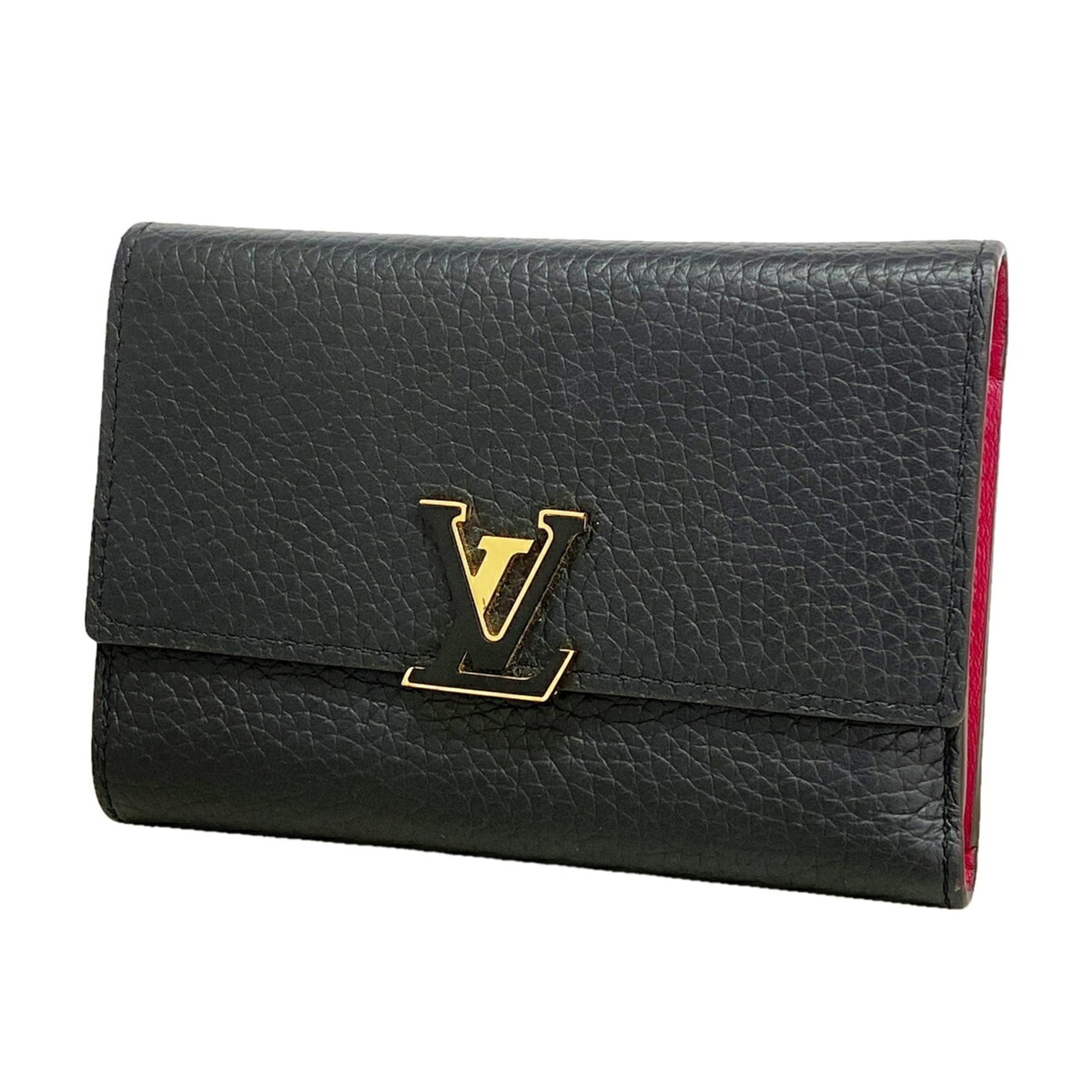 Louis Vuitton Hot Pink Noir Wallet (Tri-Fold) (Pre-Owned)