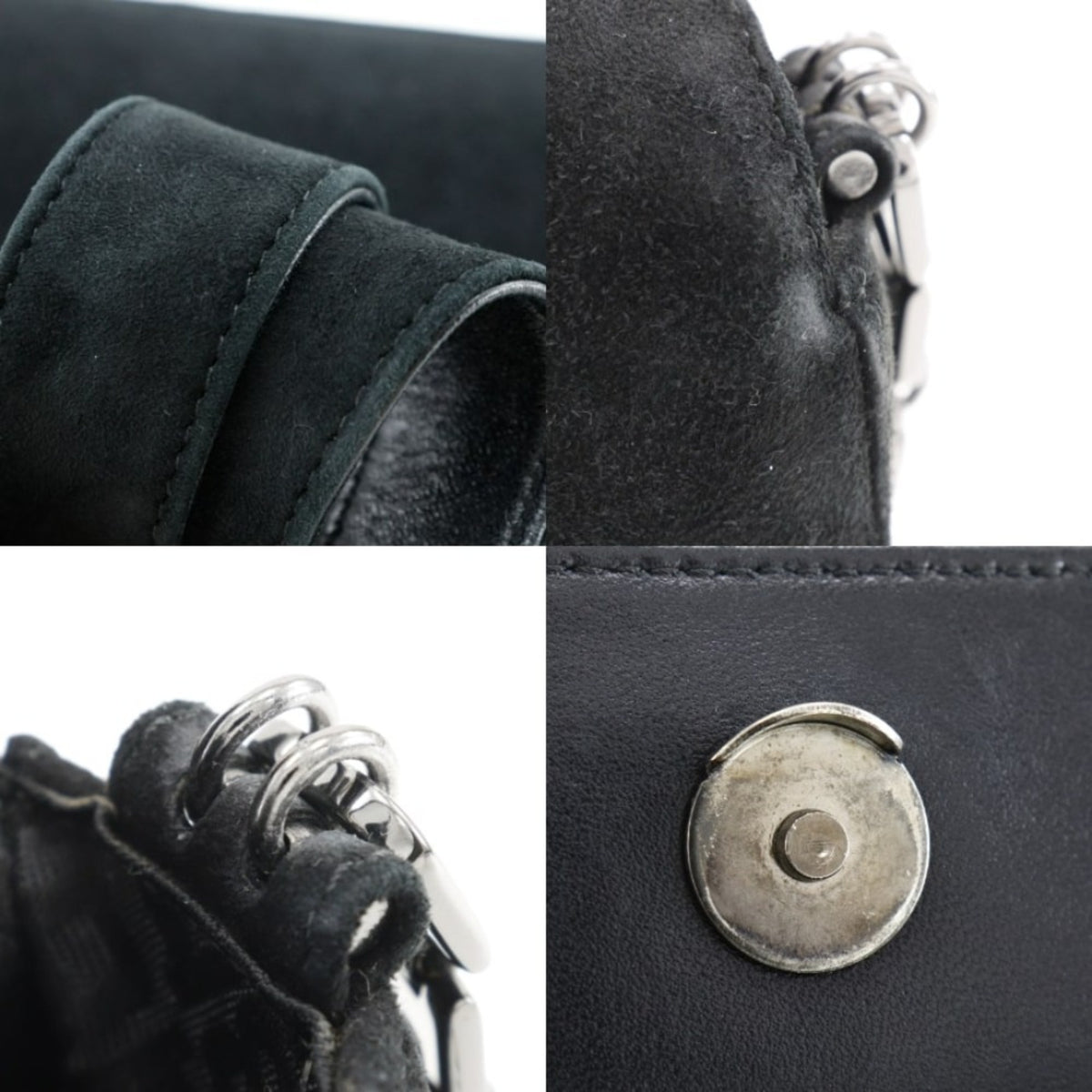 Bally Black Suede Shoulder Bag (Pre-Owned)
