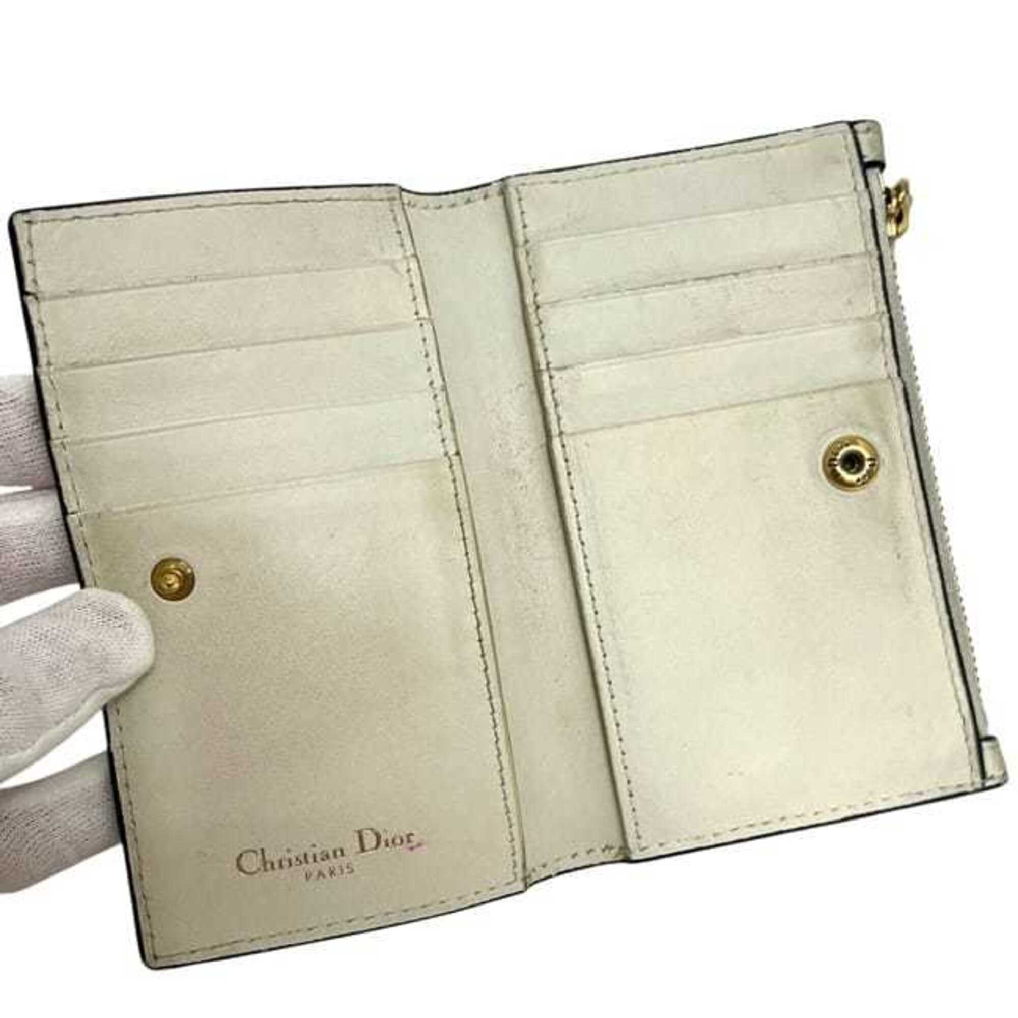 Christian Dior Beige Leather Wallet (Bi-Fold) (Pre-Owned)