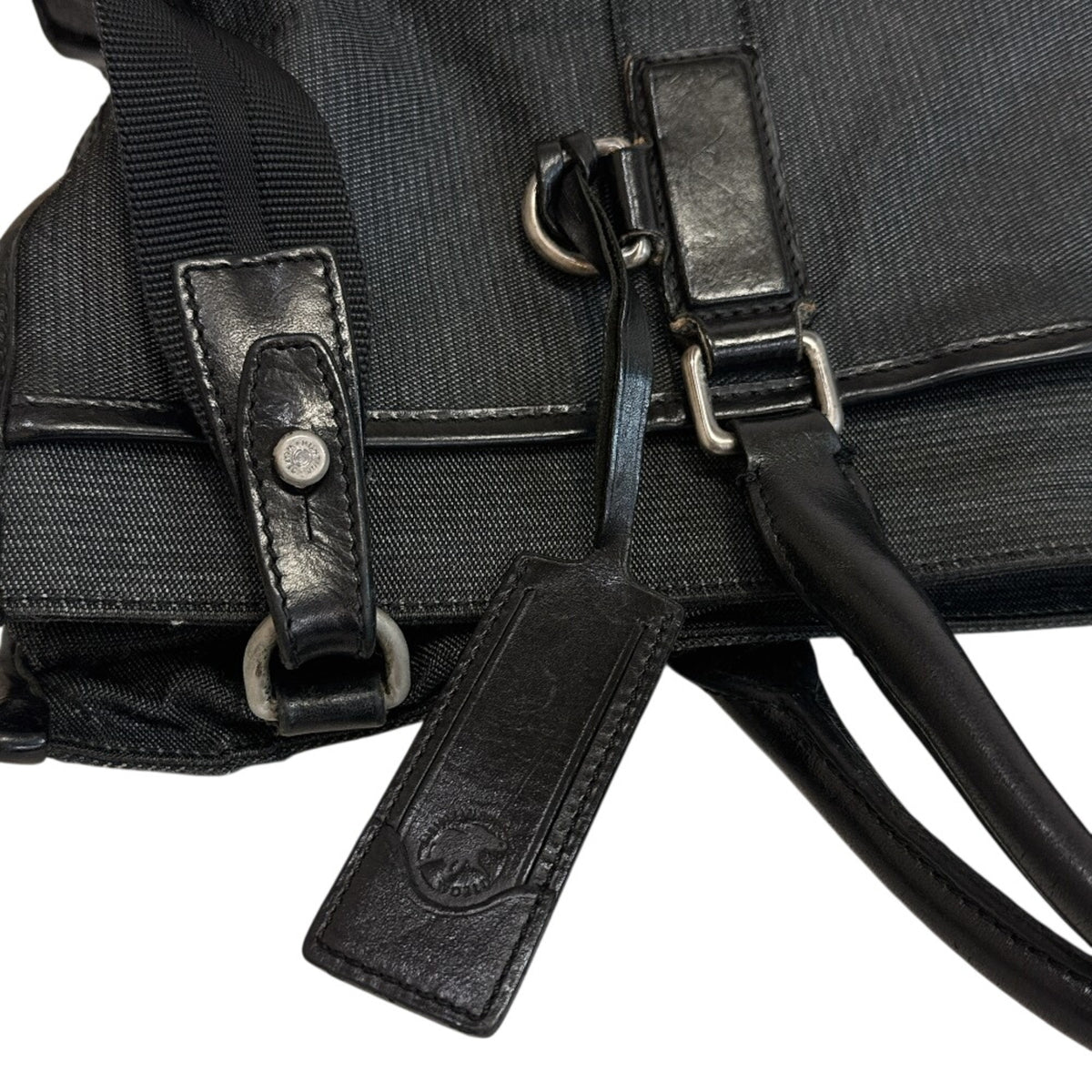 Hunting World Black Canvas Briefcase Shoulder Bag (Pre-Owned)