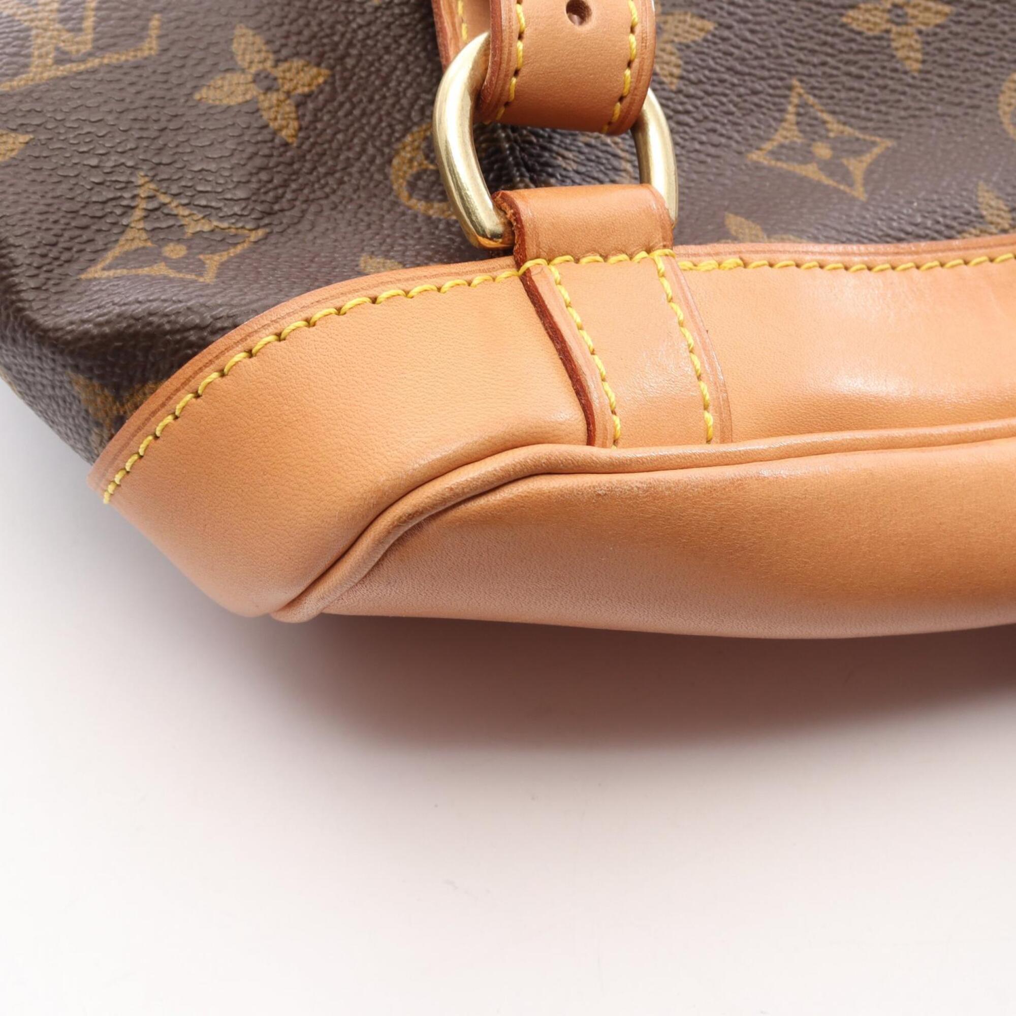 Louis Vuitton Brown Coated Canvas Leather Backpack Handbag (Pre-Owned)