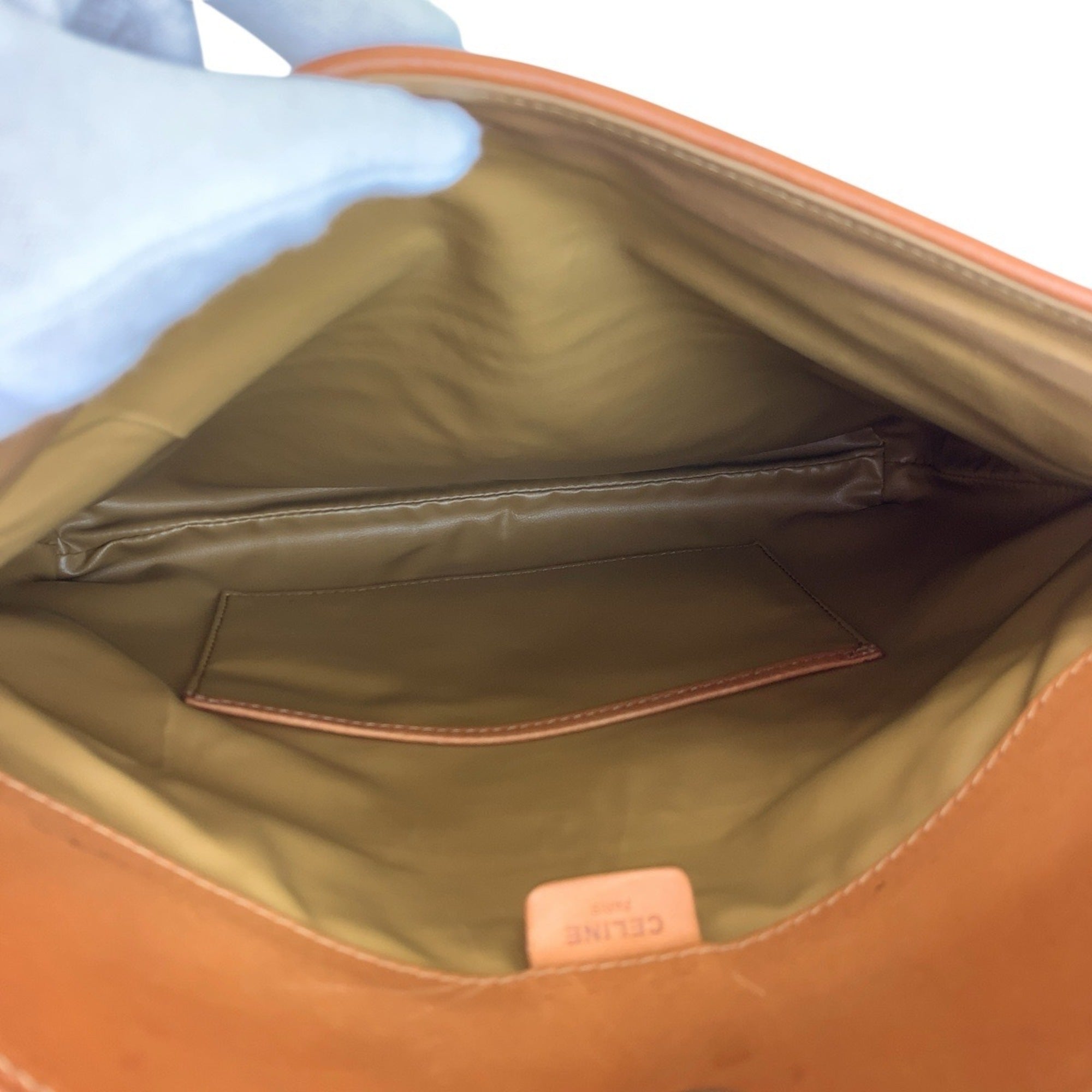 Celine Brown Pvc Clutch Bag Handbag Pouch (Pre-Owned)