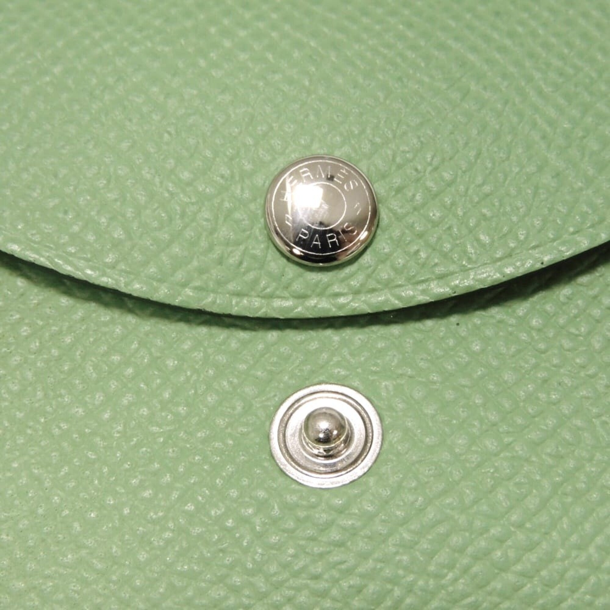 Hermes Green Vert Epsom Leather Coin Purse/Coin Case (Pre-Owned)