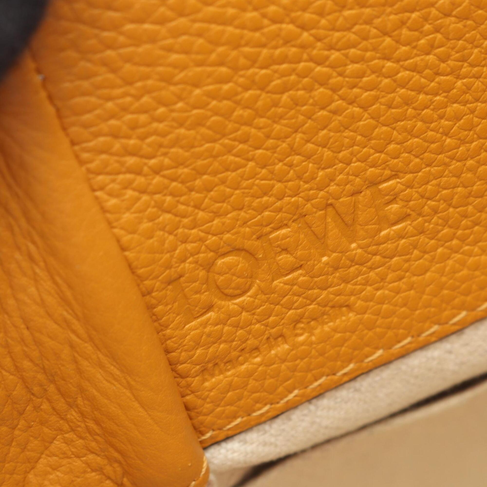 Loewe Brown Orange Leather Handbag (Pre-Owned)