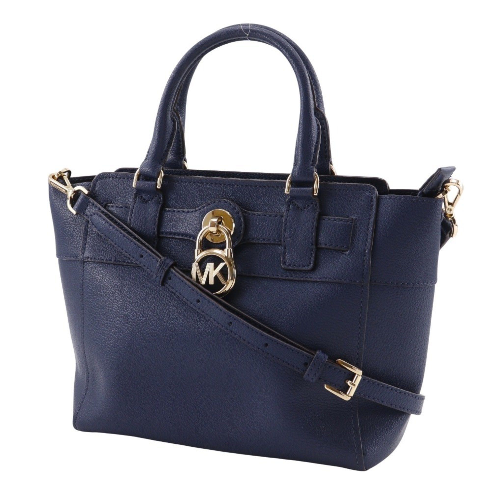 Michael Kors Navy Leather Handbag (Pre-Owned)