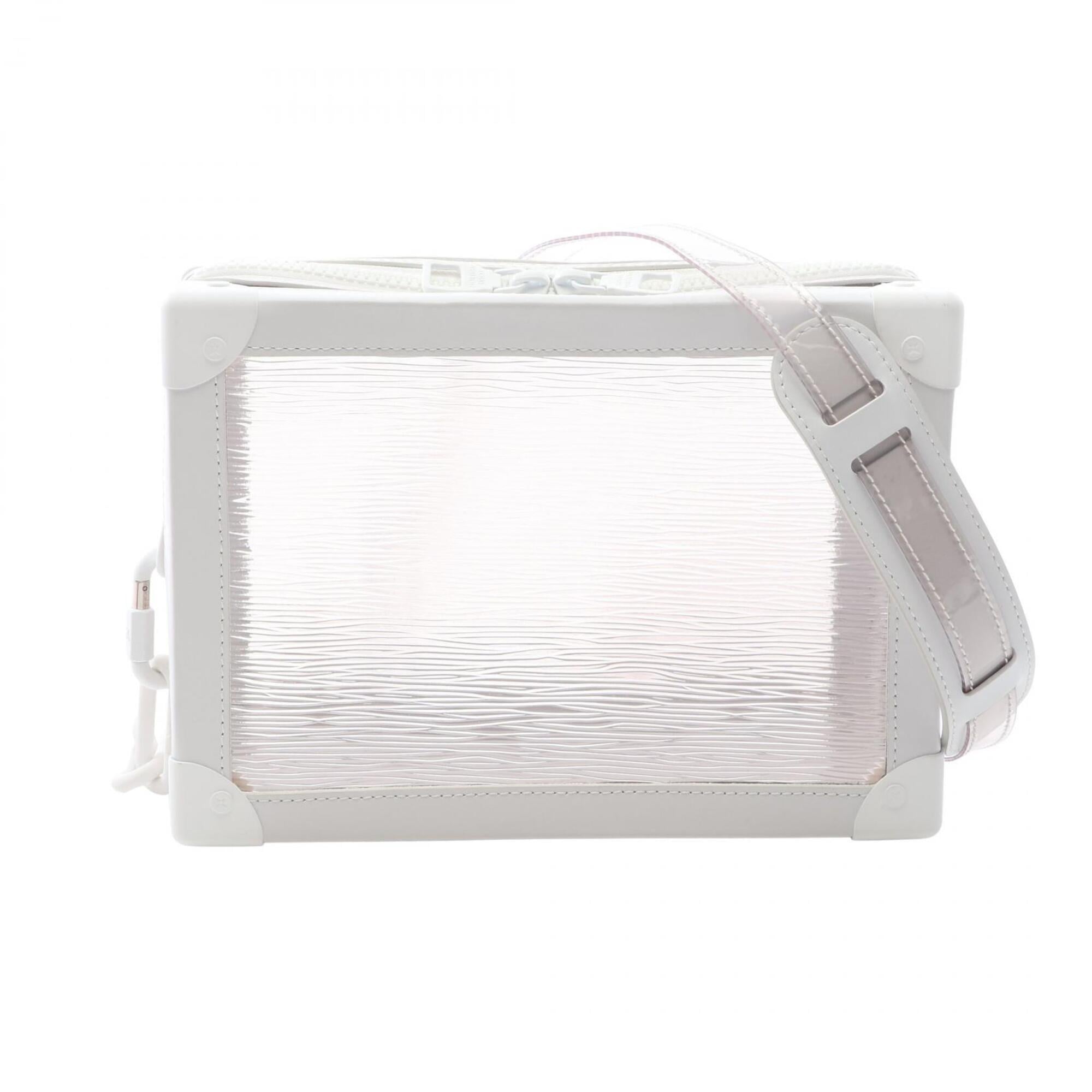 Louis Vuitton Clear White Coated Canvas Pvc Epi Leather Leather Handbag Shoulder Bag (Pre-Owned)