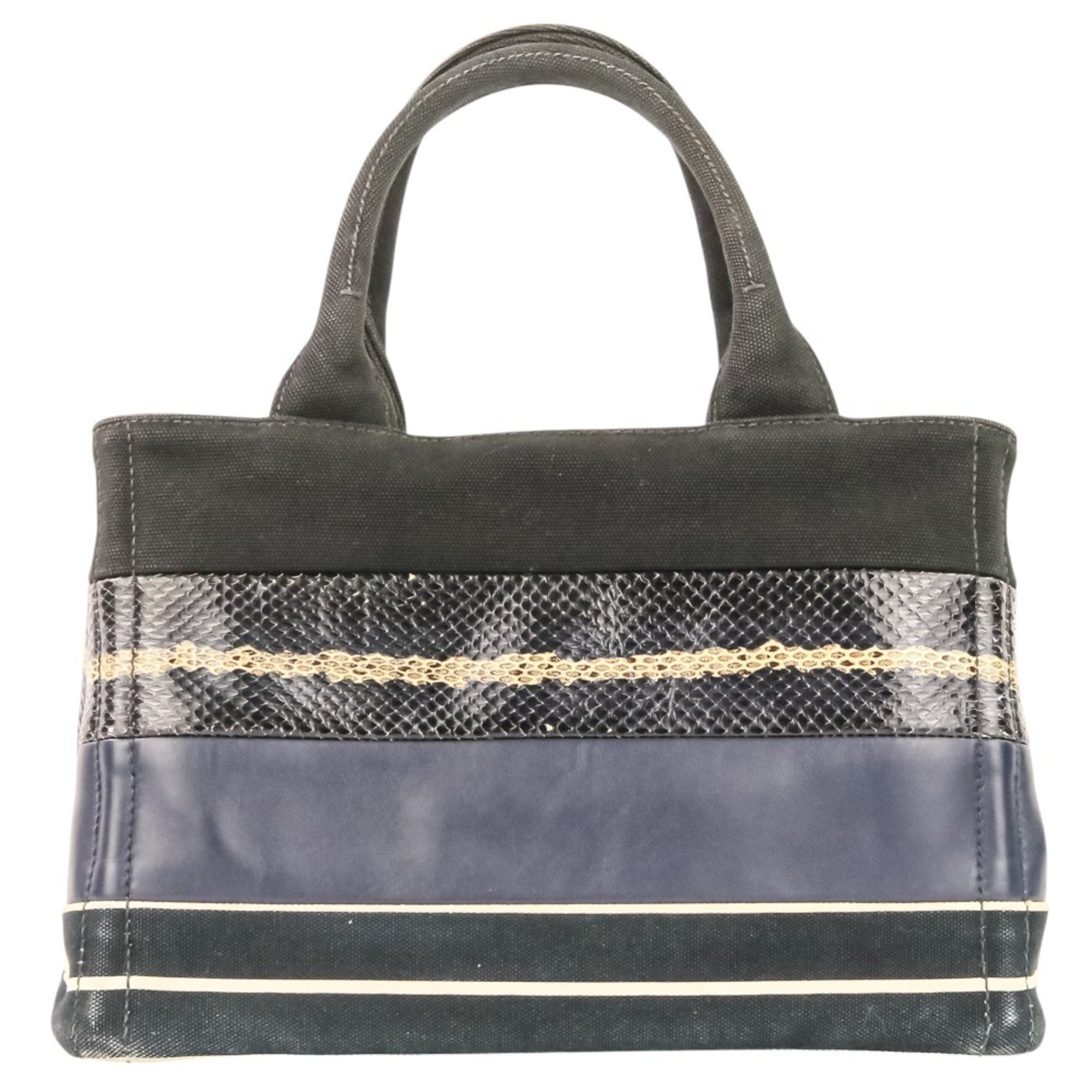 Prada Black Navy Handbag Shoulder Bag (Pre-Owned)