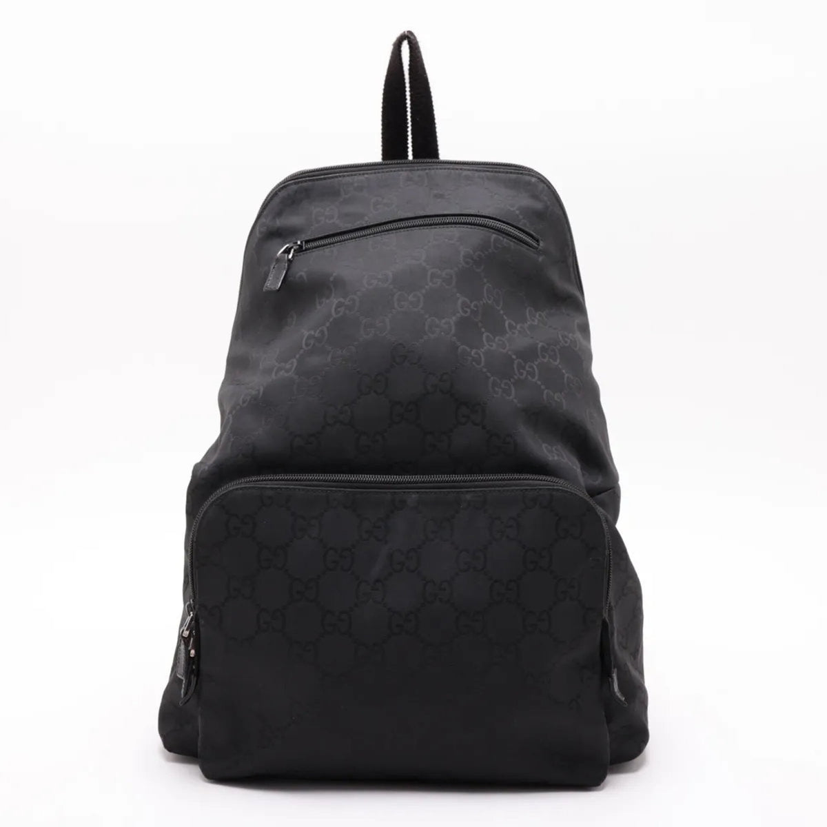 Gucci Black Leather Nylon Backpack Shoulder Bag (Pre-Owned)