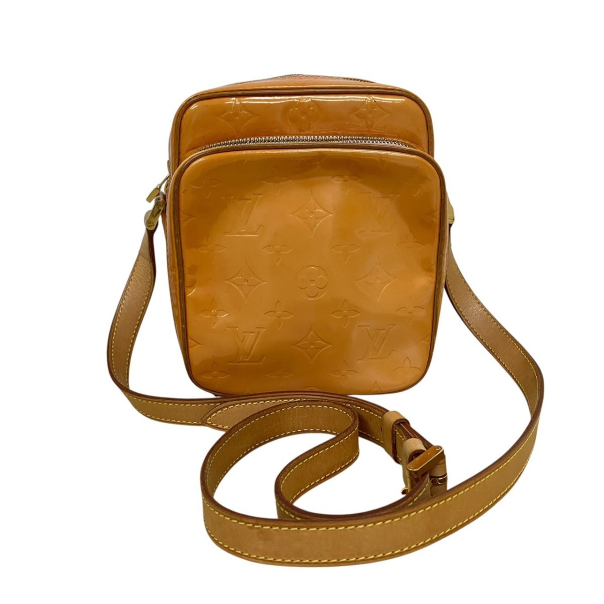 Louis Vuitton Vernis Yellow Patent Leather Shoulder Bag (Pre-Owned)