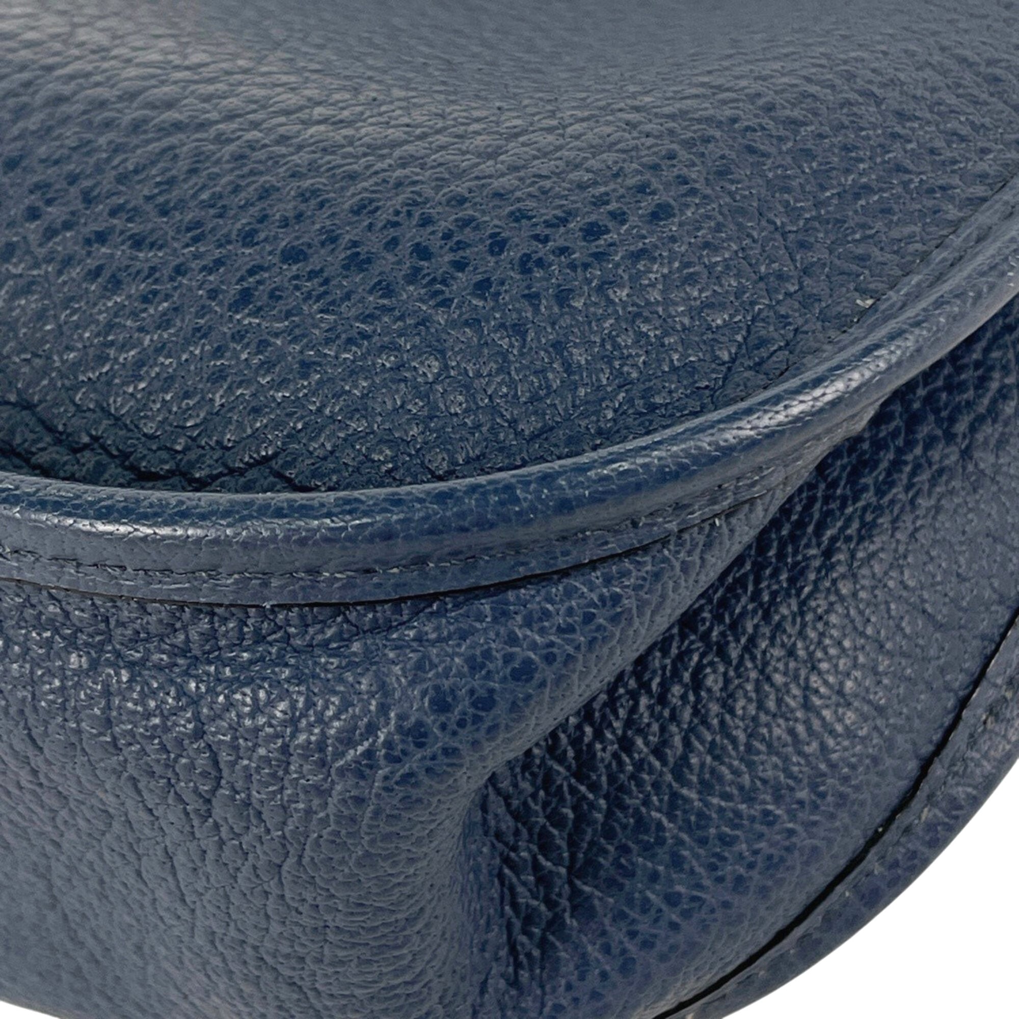 Hermes Evelyne Blue Leather Shoulder Bag (Pre-Owned)