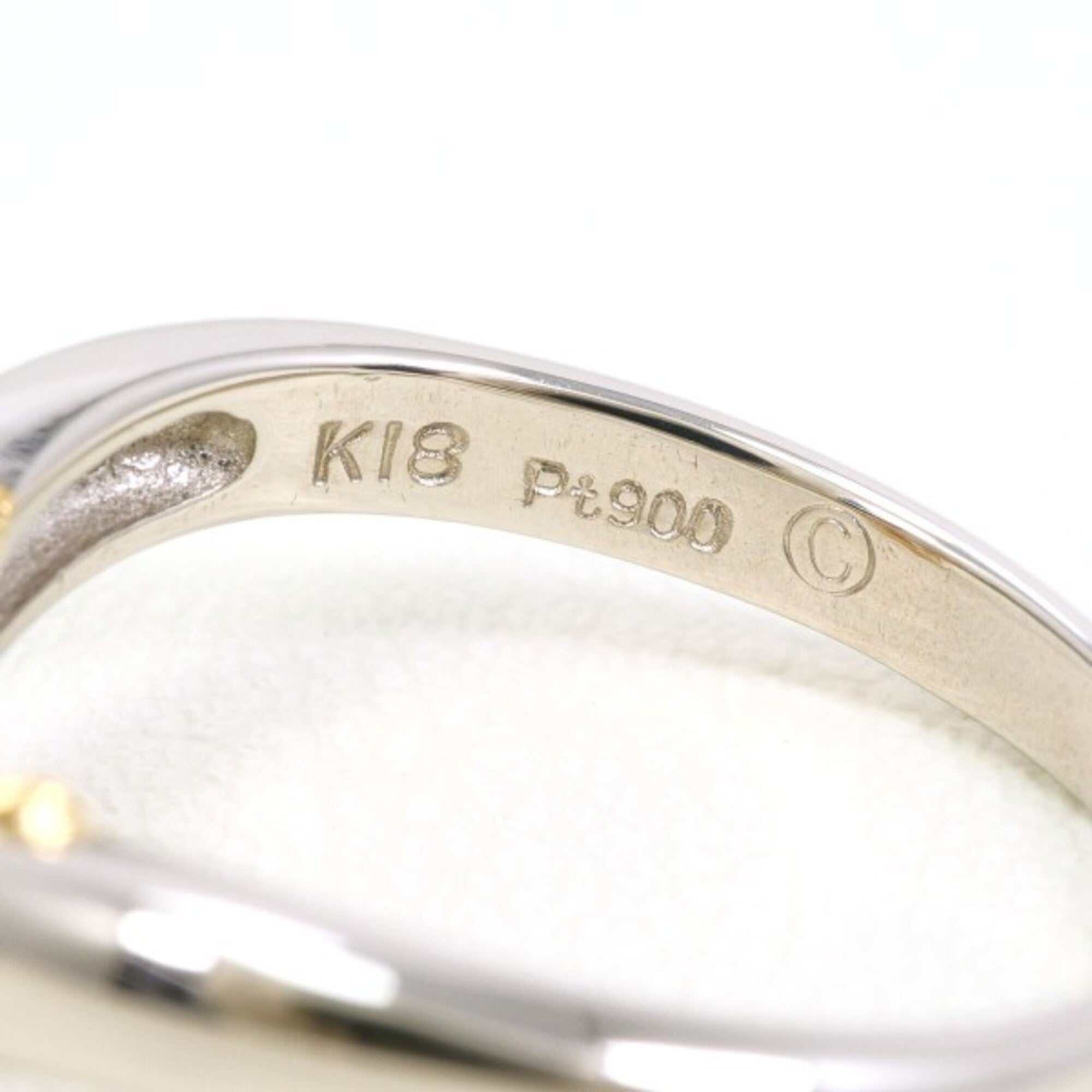 Unbranded Platinum Yellow Gold Yellow Gold (18K) Platinum 900 Band Ring (Pre-Owned)