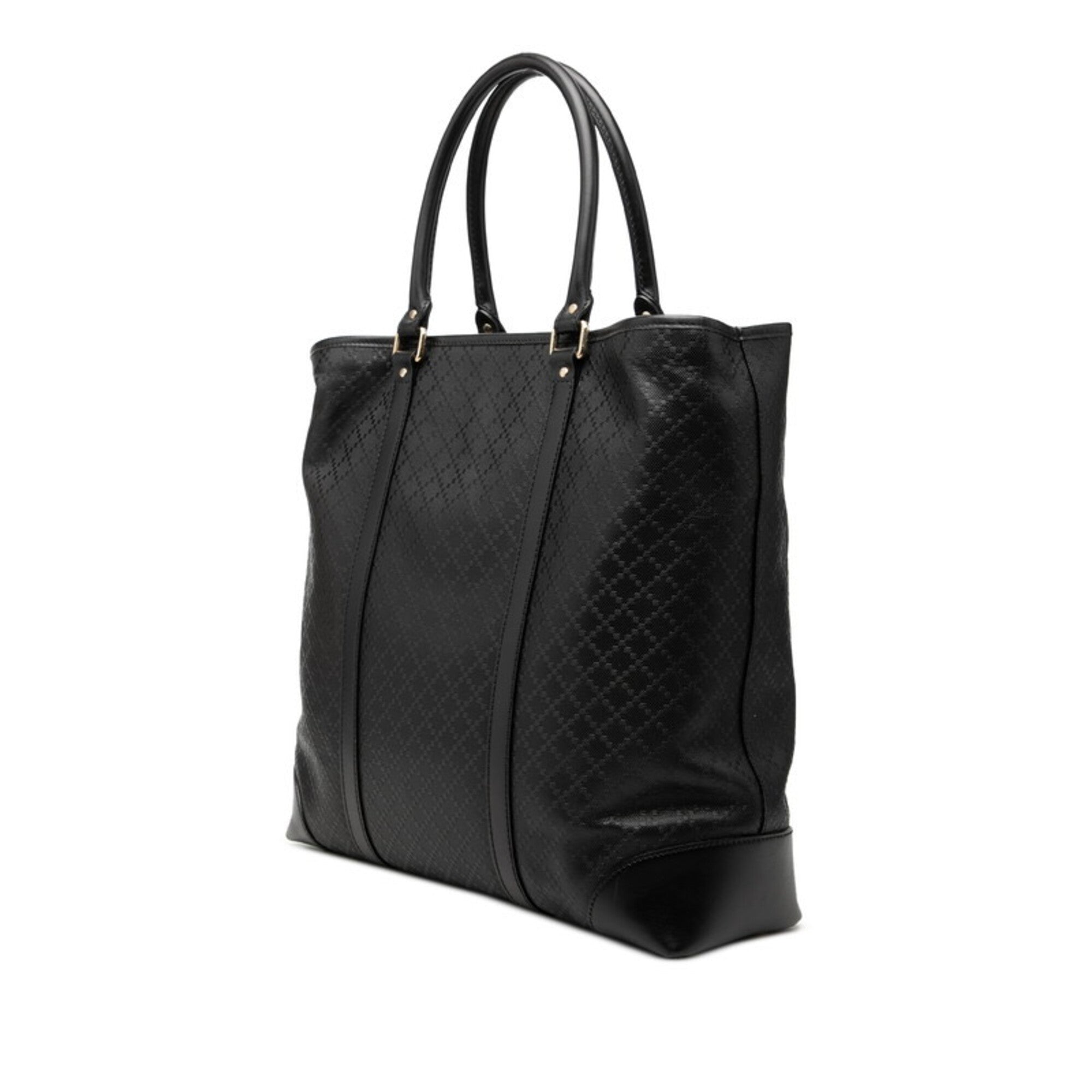 Gucci Black Pvc Leather Shoulder Bag Tote Bag (Pre-Owned)