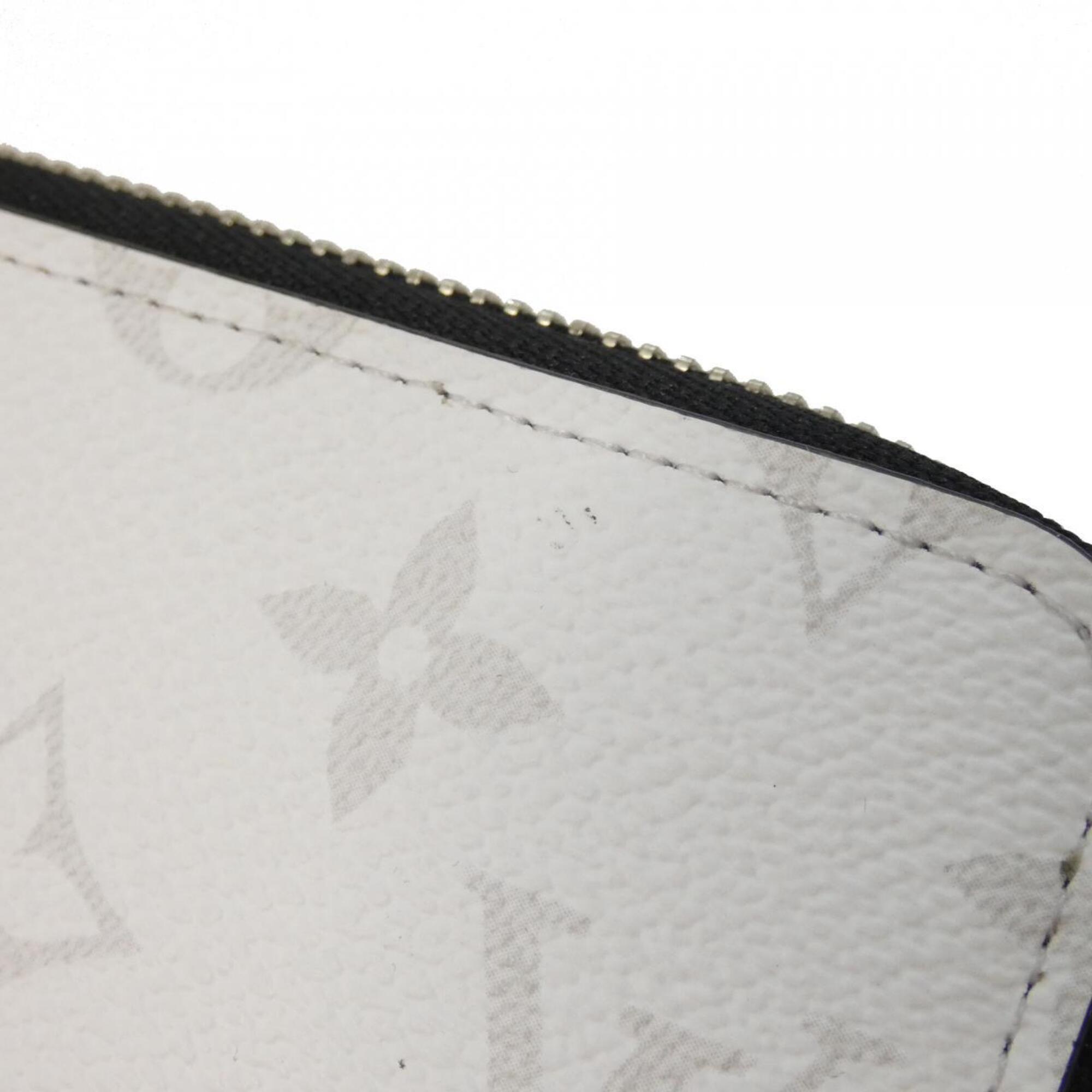 Louis Vuitton White Coated Canvas Leather Long Wallet (Bi-Fold) (Pre-Owned)