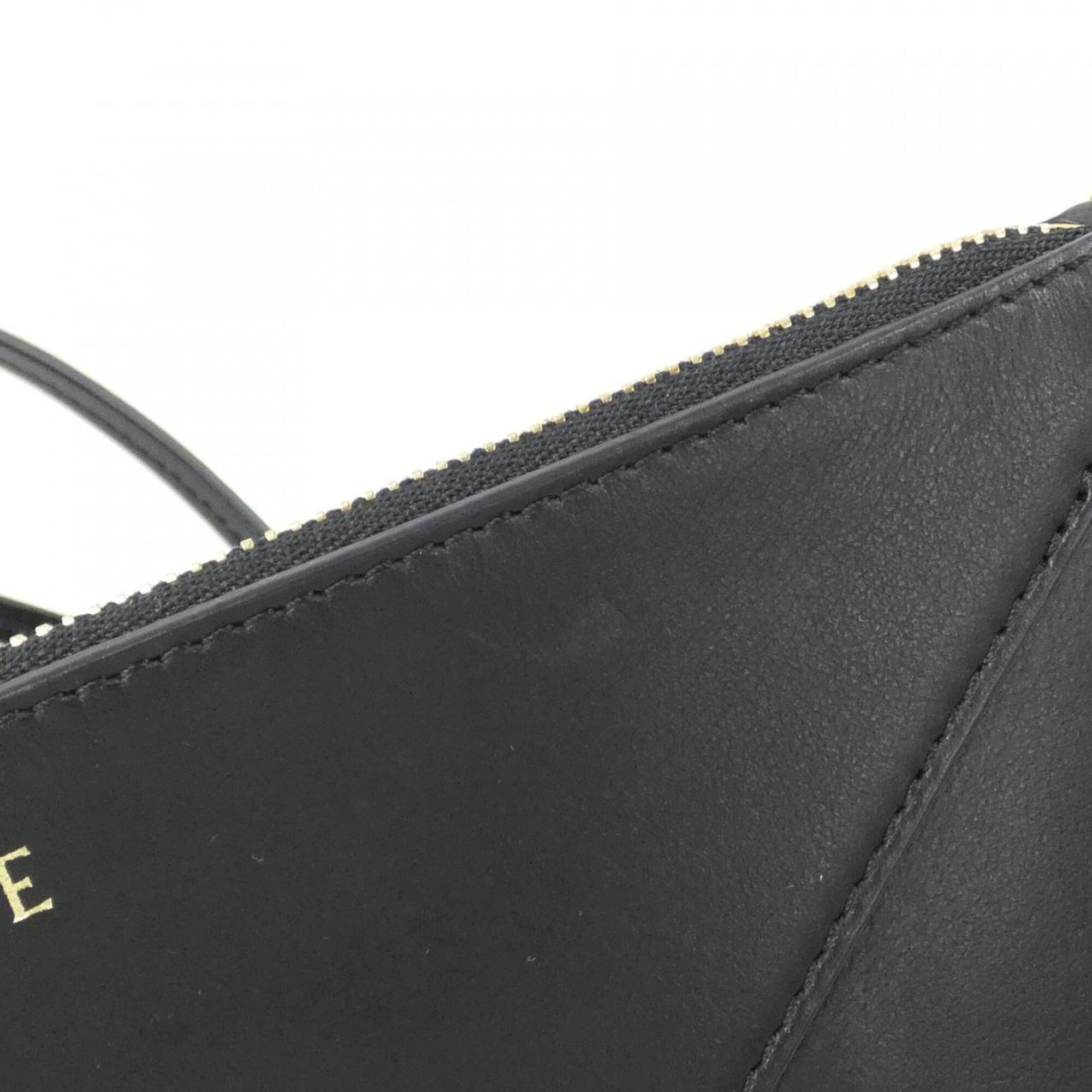Loewe Black Leather Handbag Pouch Shoulder Bag (Pre-Owned)