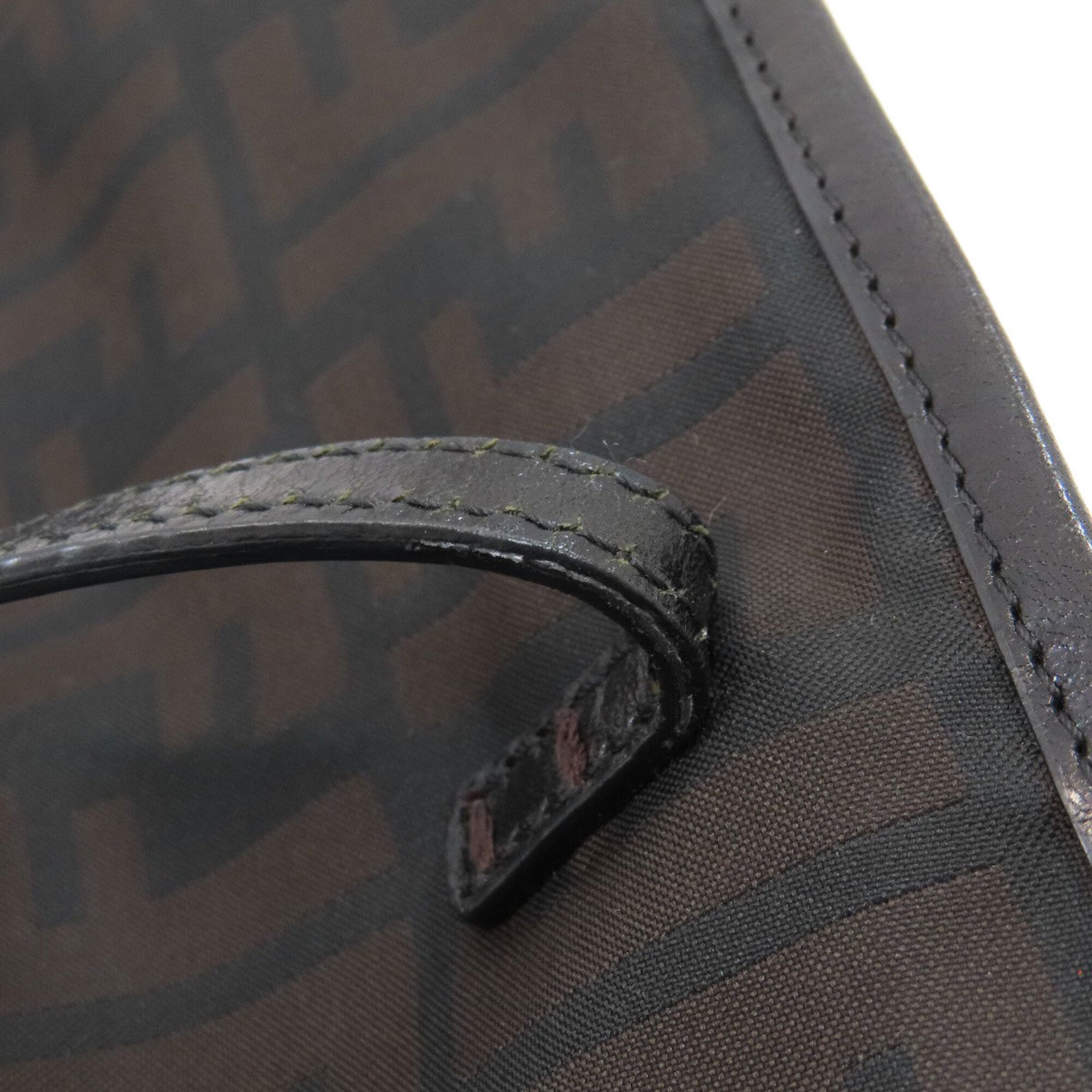 Fendi Zucca Black Brown Nylon Tote Bag (Pre-Owned)
