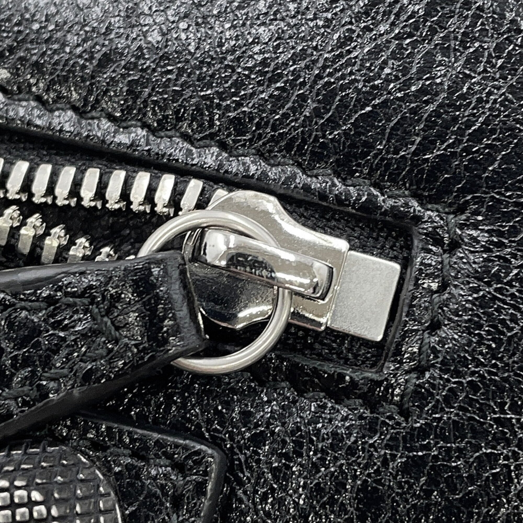 Balenciaga Black Leather Handbag Pouch (Pre-Owned)