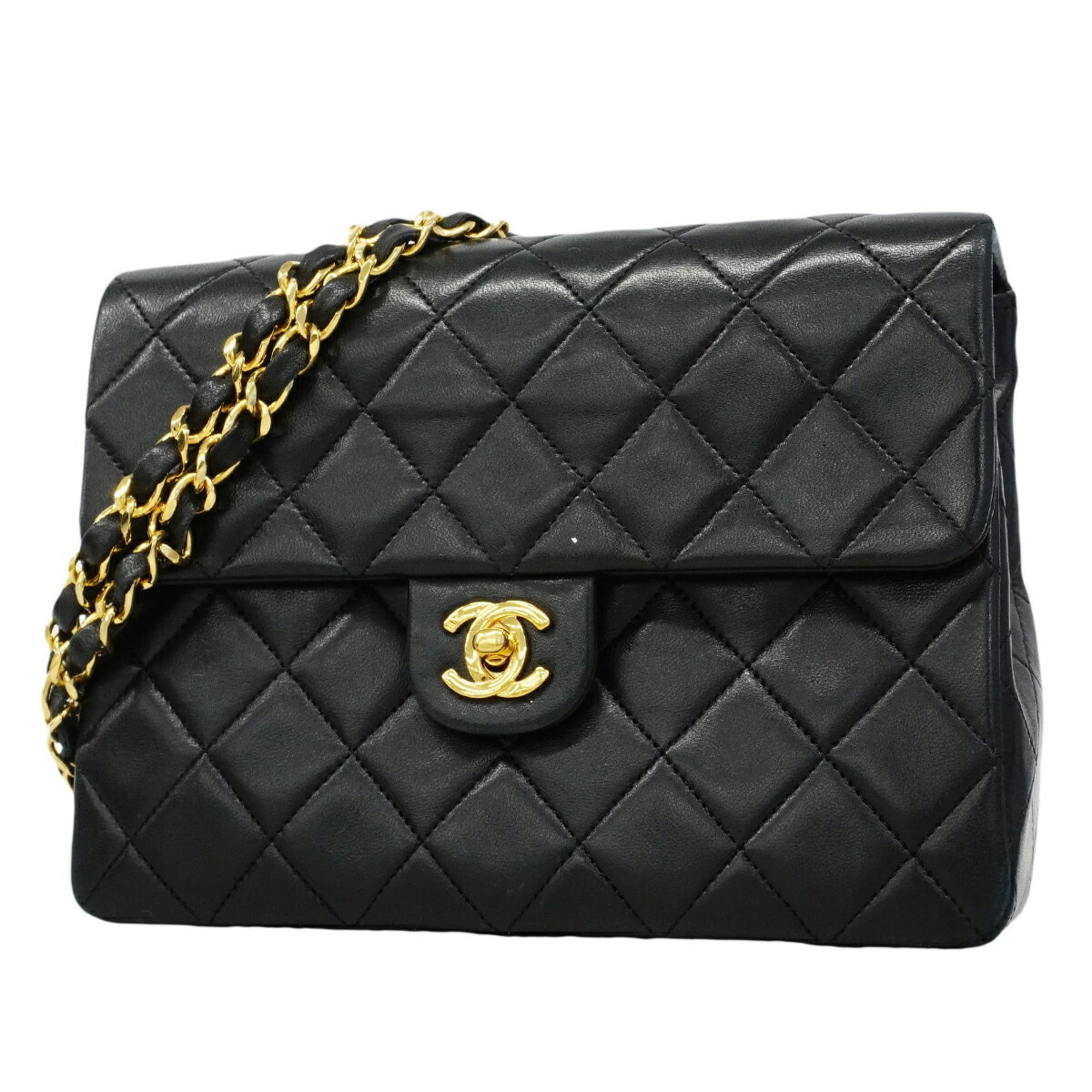 Chanel Black Leather Shoulder Bag (Pre-Owned)