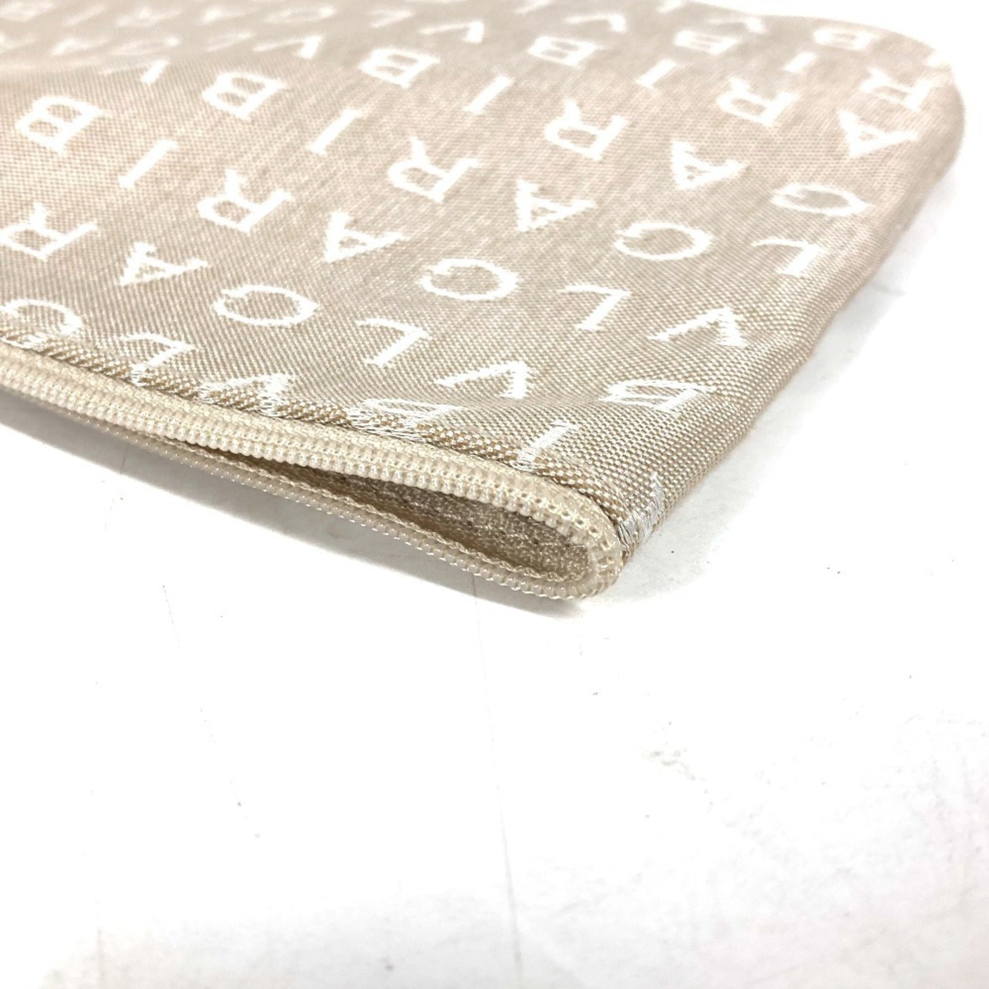 Bvlgari Beige Canvas Leather Shoulder Bag Tote Bag (Pre-Owned)