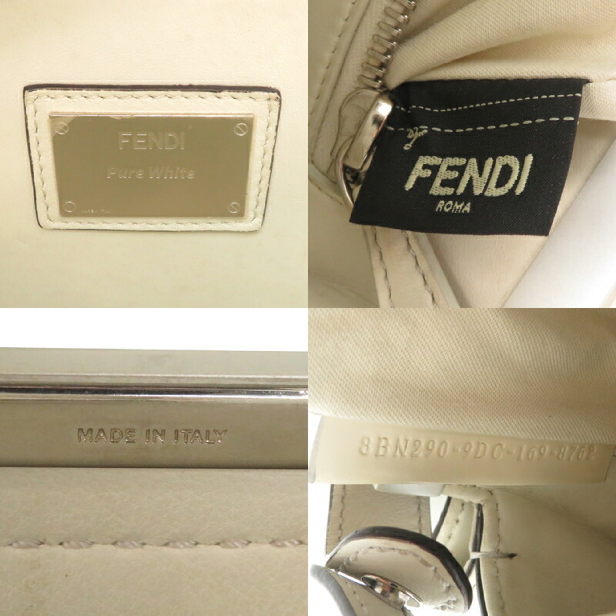 Fendi Peekaboo White Leather Handbag (Pre-Owned)
