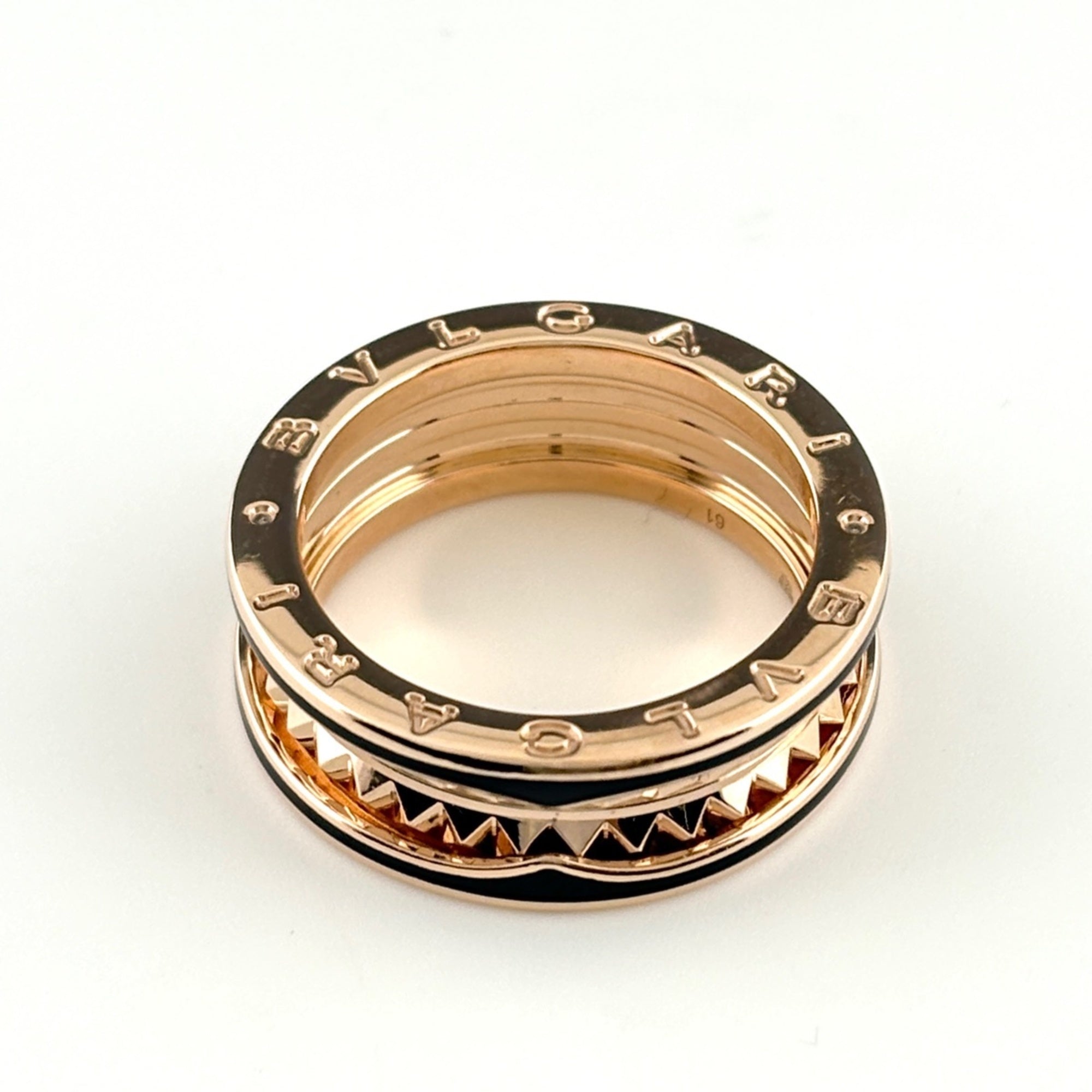 Bvlgari B.Zero1 Black Pink Ceramic Band Ring (Pre-Owned)