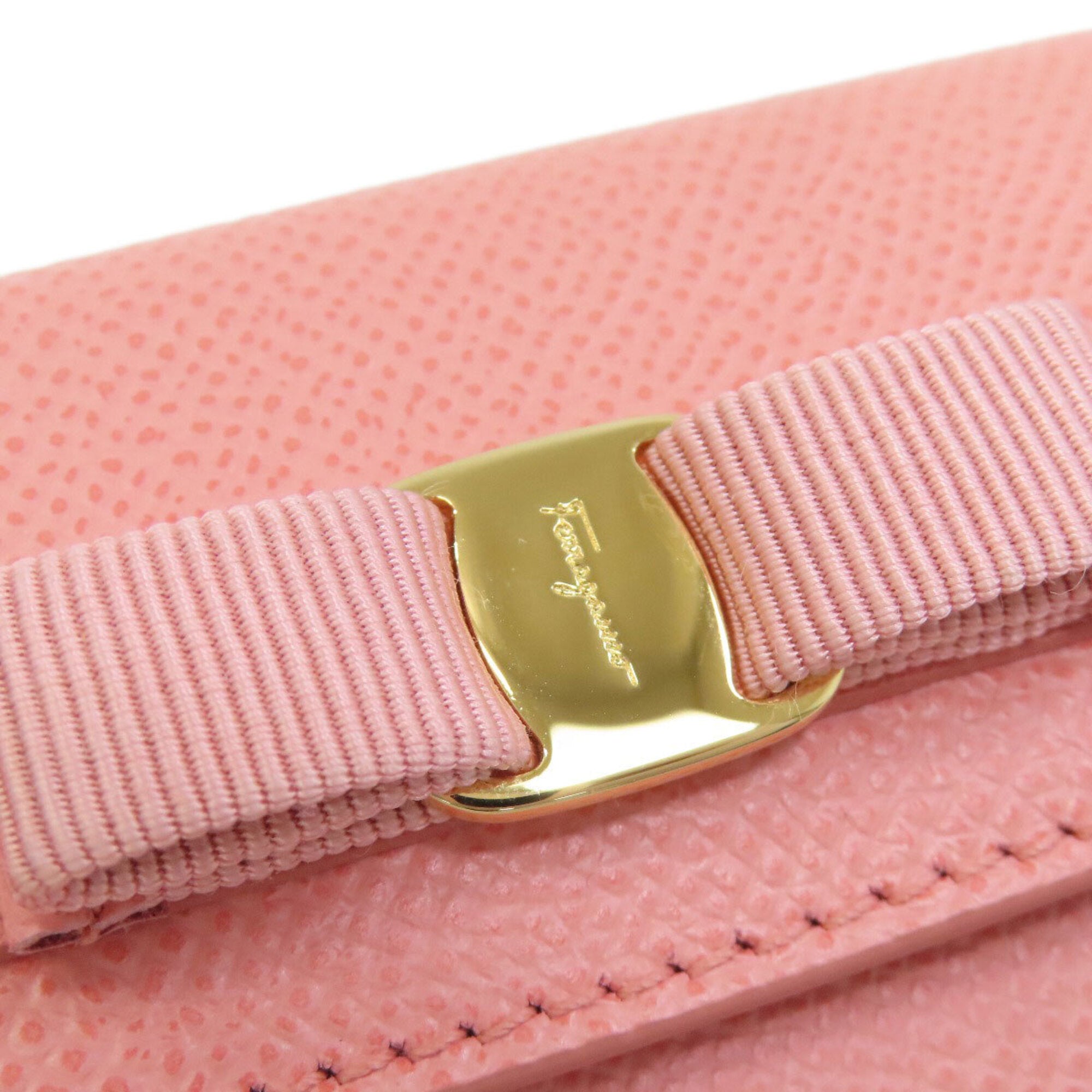 Salvatore Ferragamo Pink Leather Wallet (Bi-Fold) (Pre-Owned)