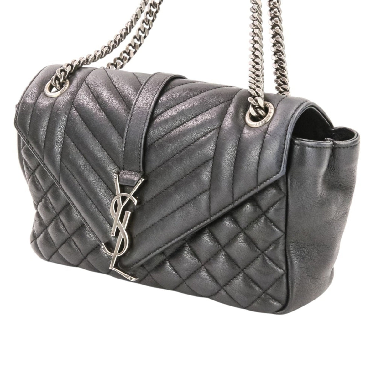 Yves Saint Laurent Black Leather Shoulder Bag (Pre-Owned)