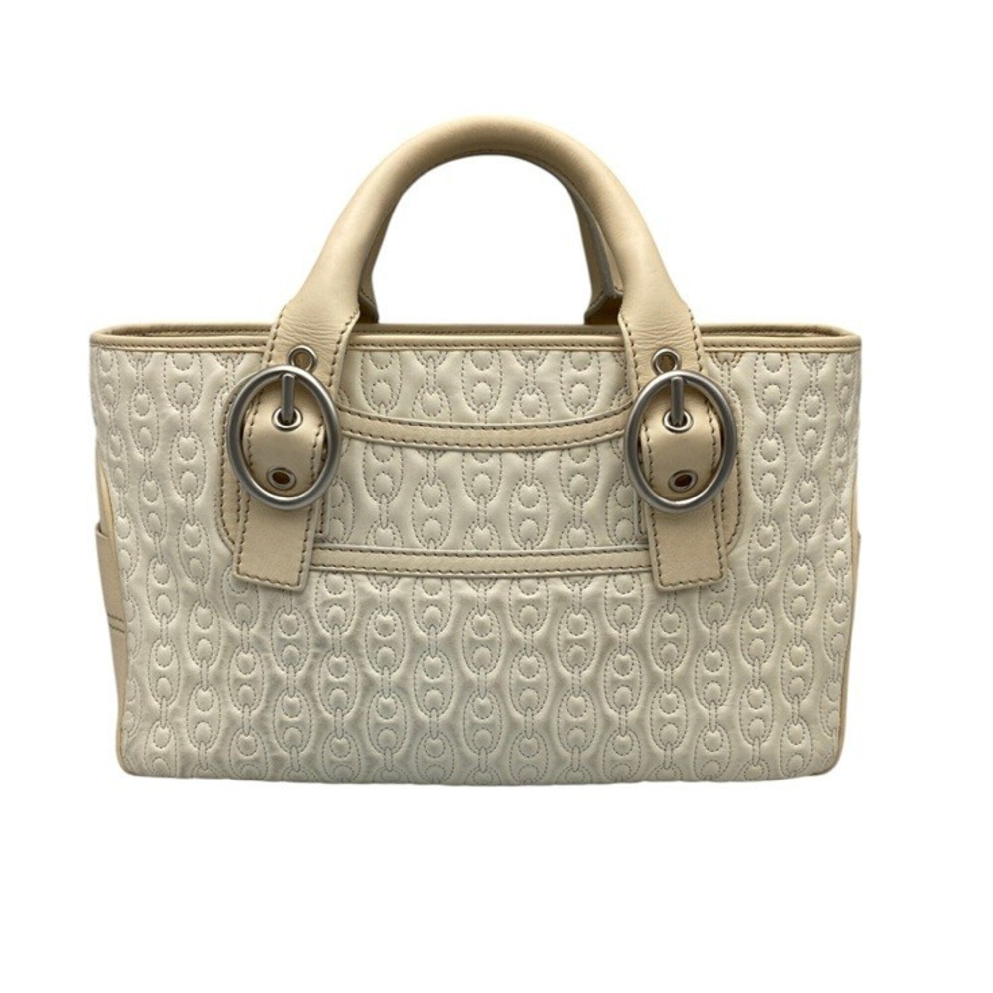 Celine Boogie Off-White Leather Handbag (Pre-Owned)