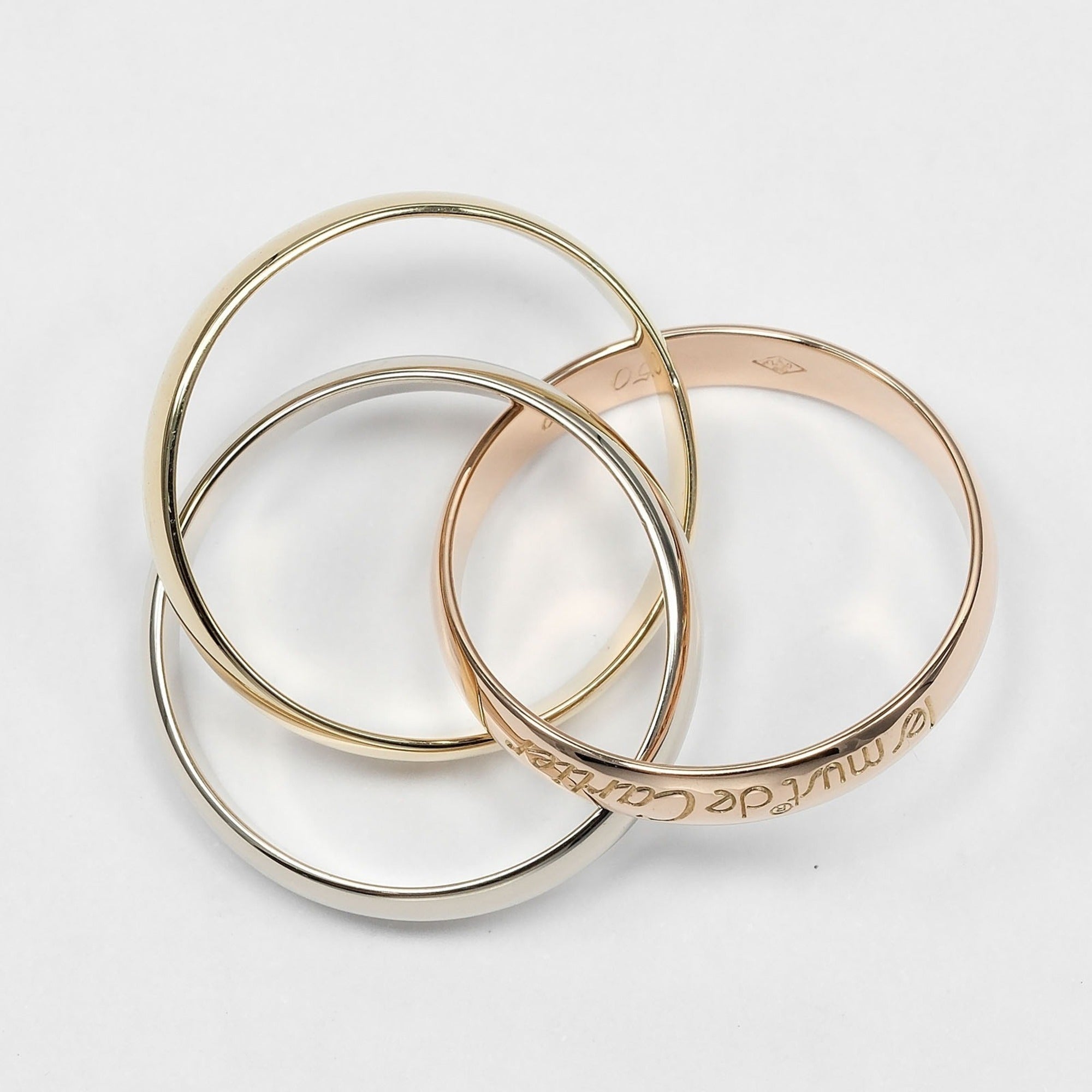 Cartier Pink Gold White Gold Yellow Gold Yellow Gold (18K) Pink Gold (18K) White Gold (18K) Band Ring (Pre-Owned)