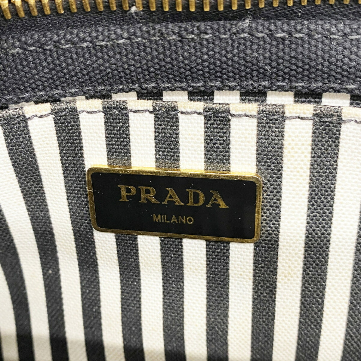 Prada Black Canvas Handbag (Pre-Owned)