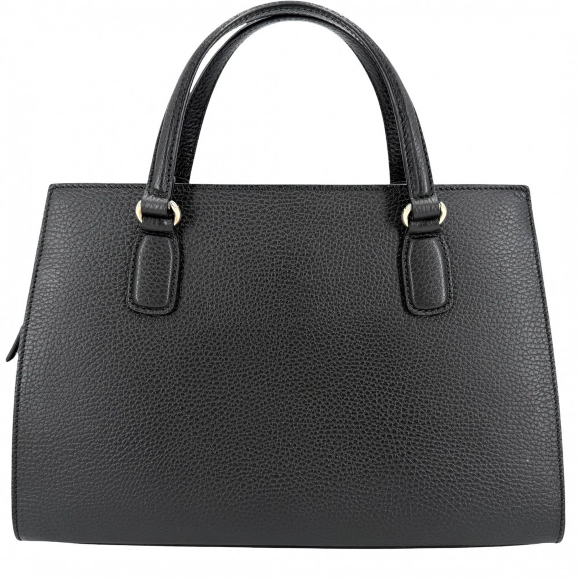 Gucci Soho Black Leather Handbag Shoulder Bag (Pre-Owned)
