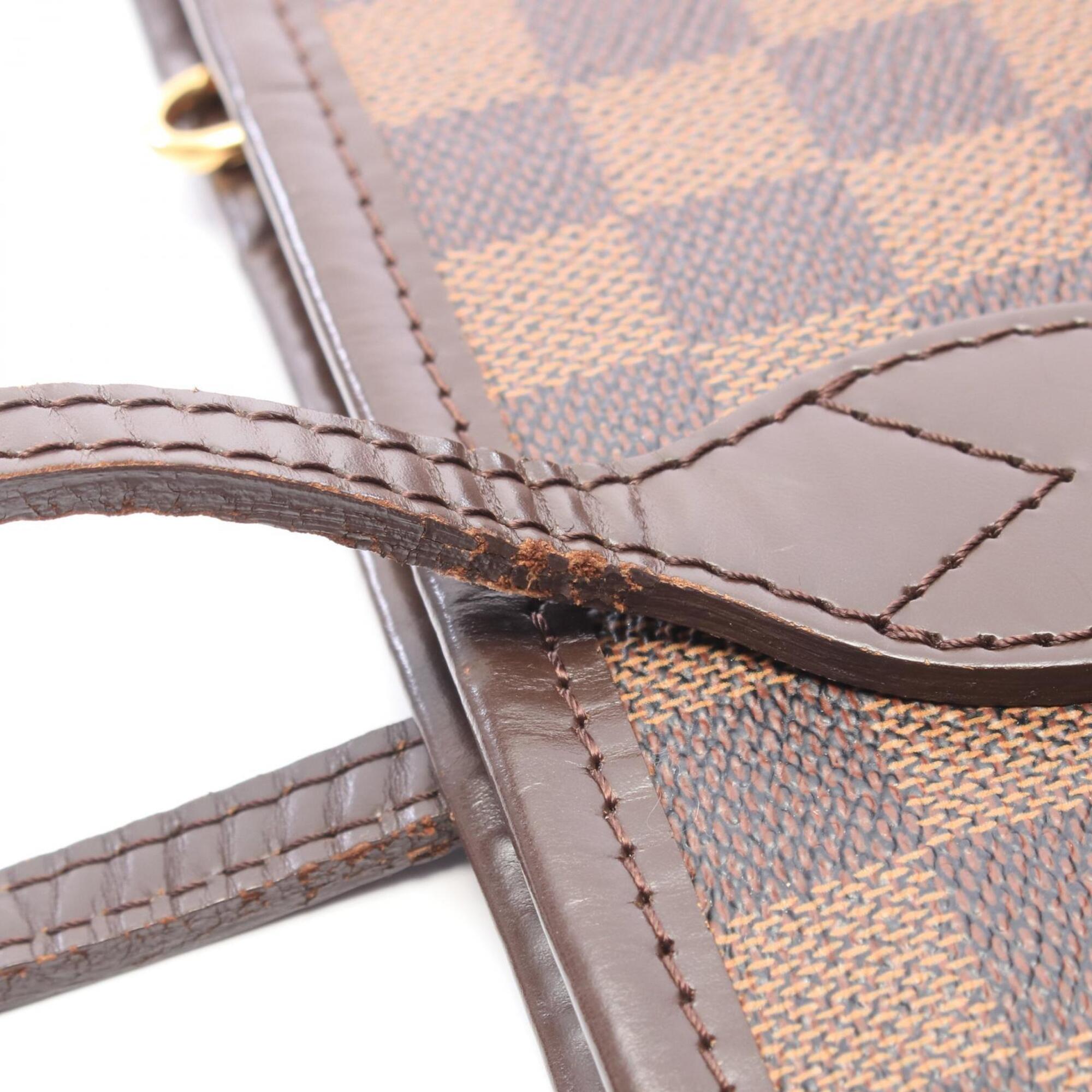 Louis Vuitton Brown Coated Canvas Leather Handbag Tote Bag (Pre-Owned)