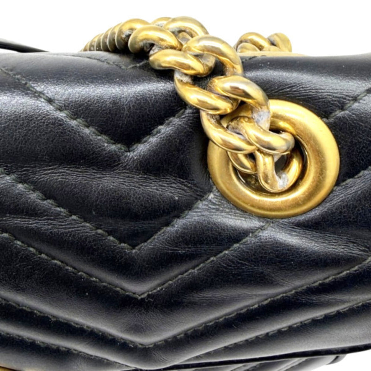 Gucci Black Leather Shoulder Bag (Pre-Owned)