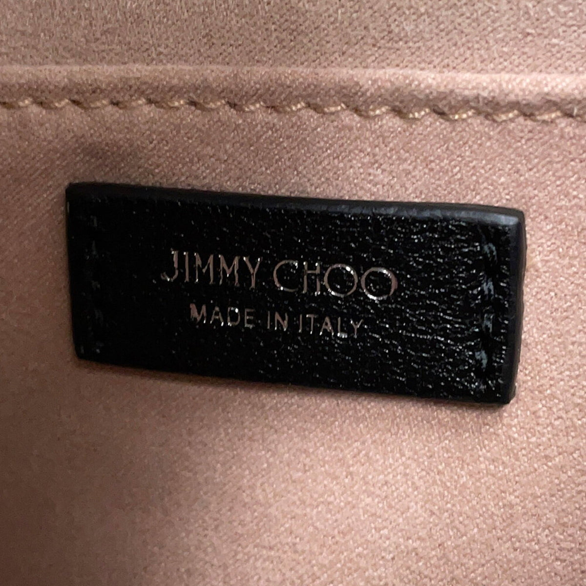 Jimmy Choo Black Leather Artificial Pearl Handbag (Pre-Owned)