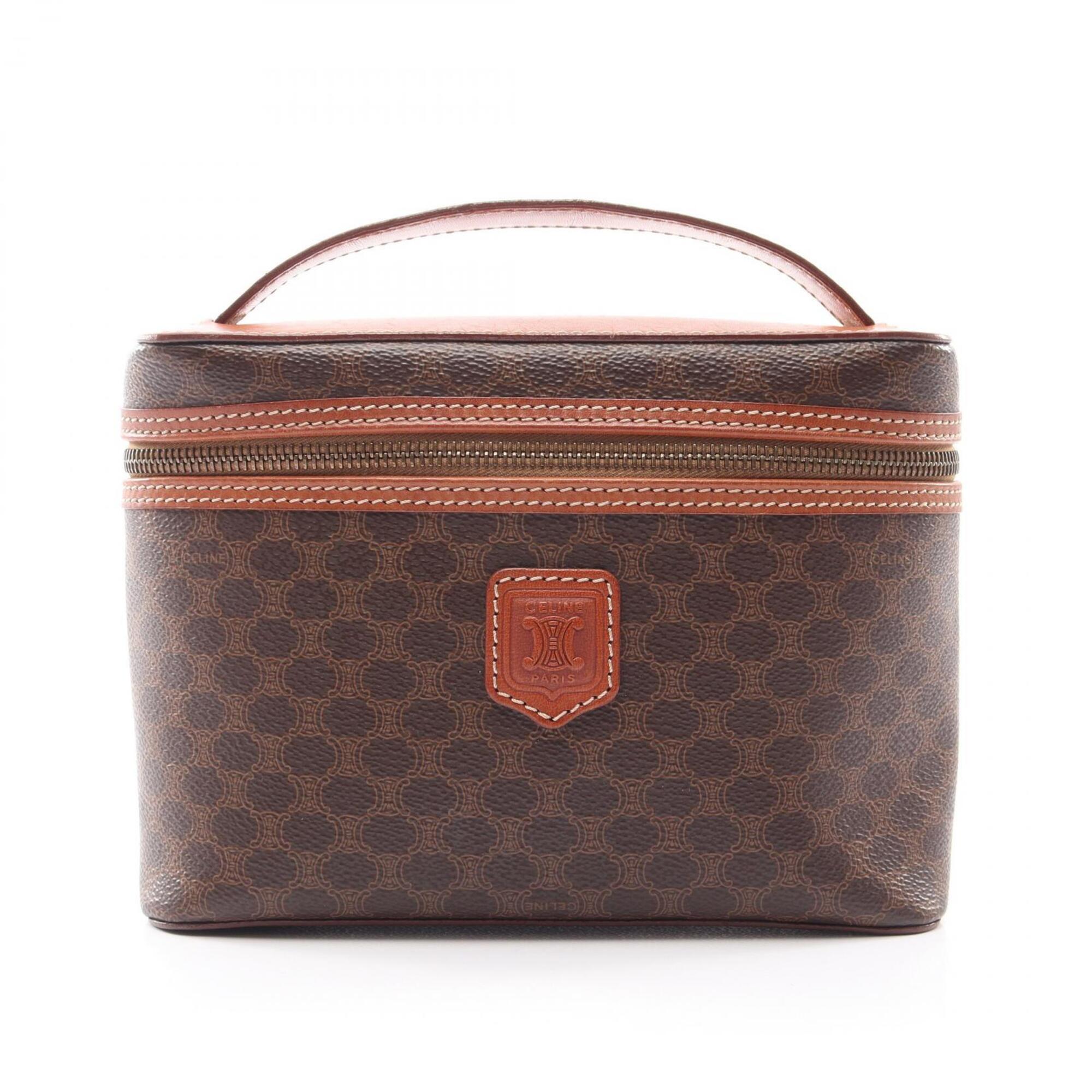Celine Brown Coated Canvas Leather Handbag (Pre-Owned)