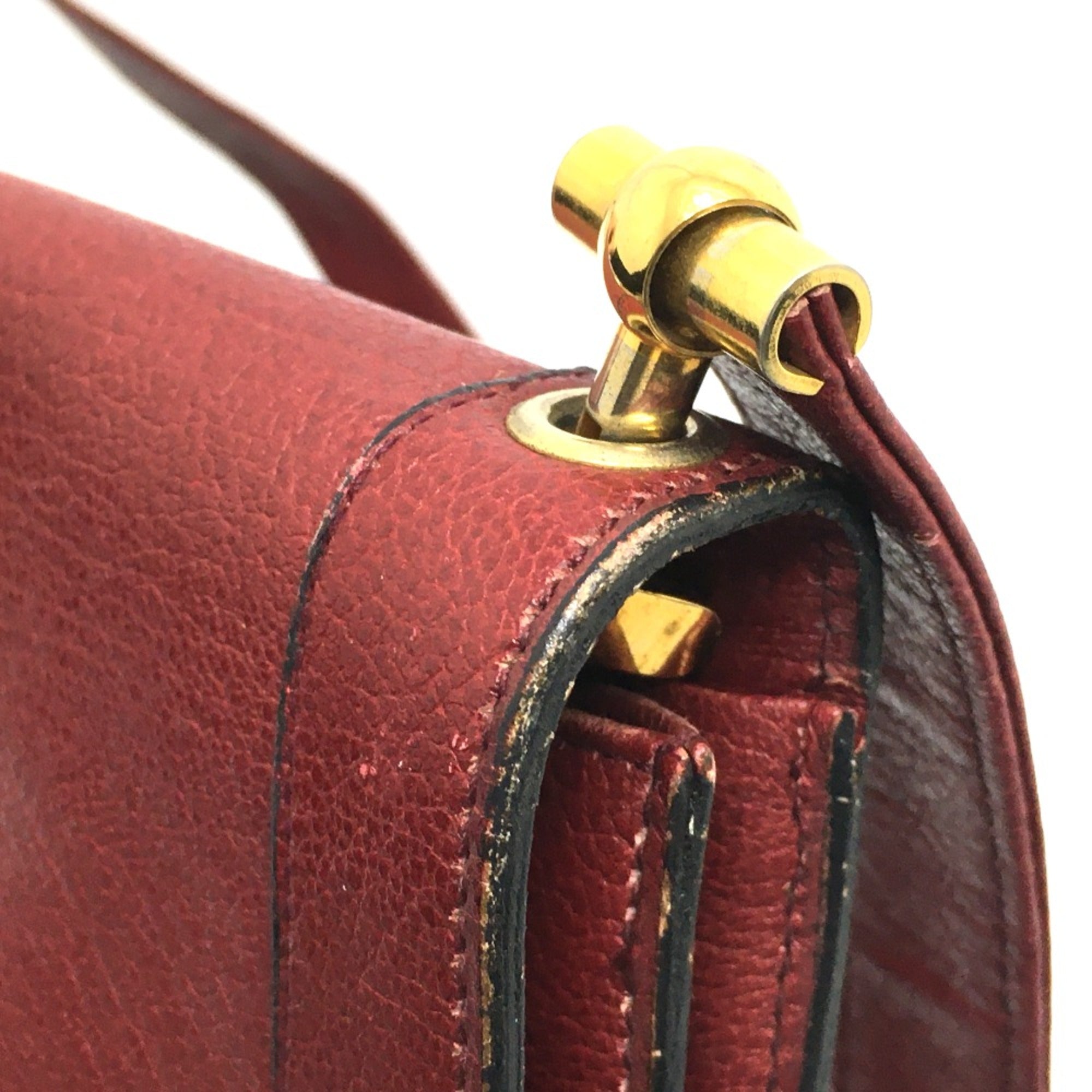 Christian Dior Red Leather Shoulder Bag (Pre-Owned)