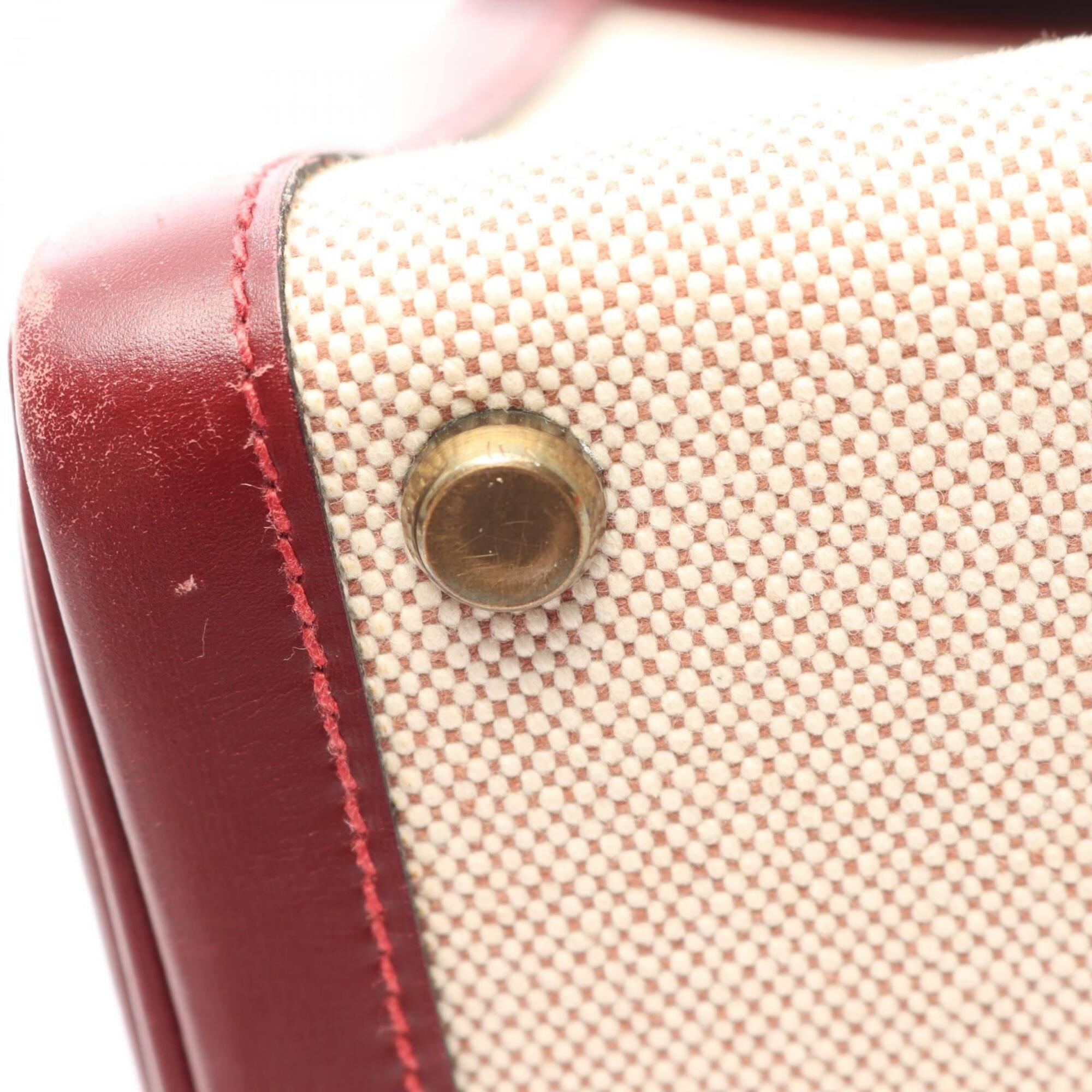 Hermes Beige Bordeaux Toile H Handbag (Pre-Owned)