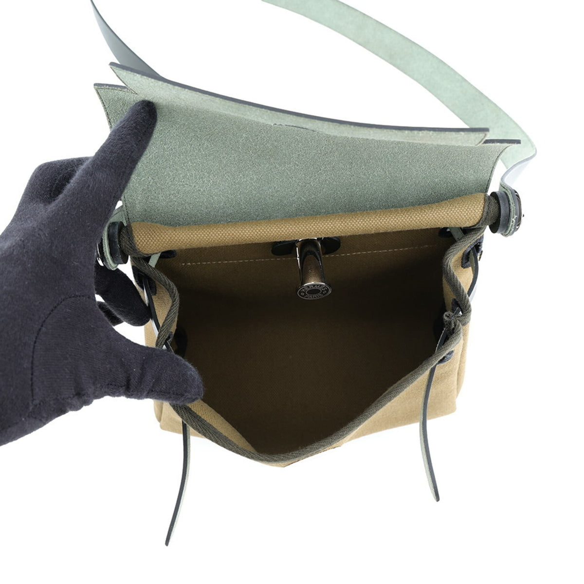 Hermes Kara Khaki Olive Vert Handbag Shoulder Bag