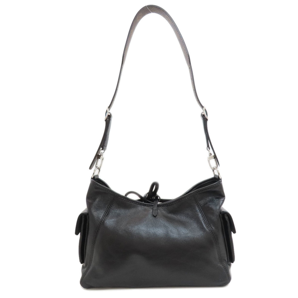 Louis Vuitton Black Leather Shoulder Bag (Pre-Owned)